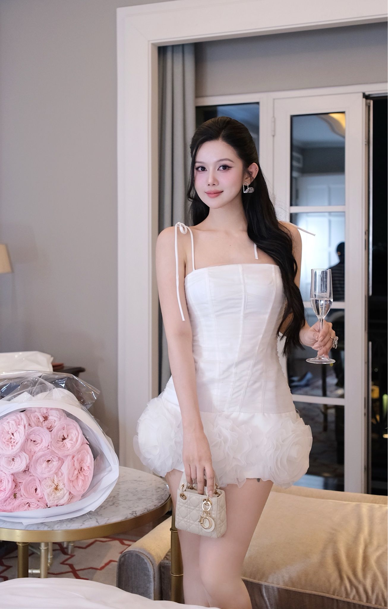 Đầm 2S Lưới Kết Hoa