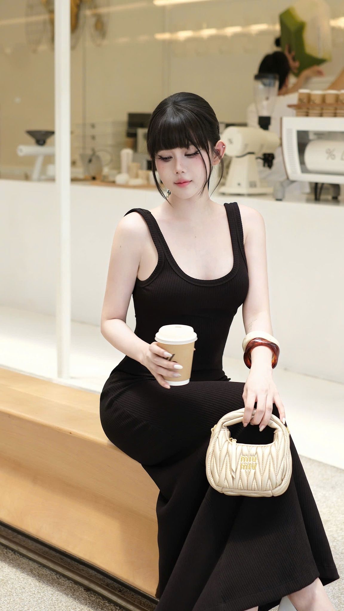 Đầm Thun Cổ U Đuôi Cá