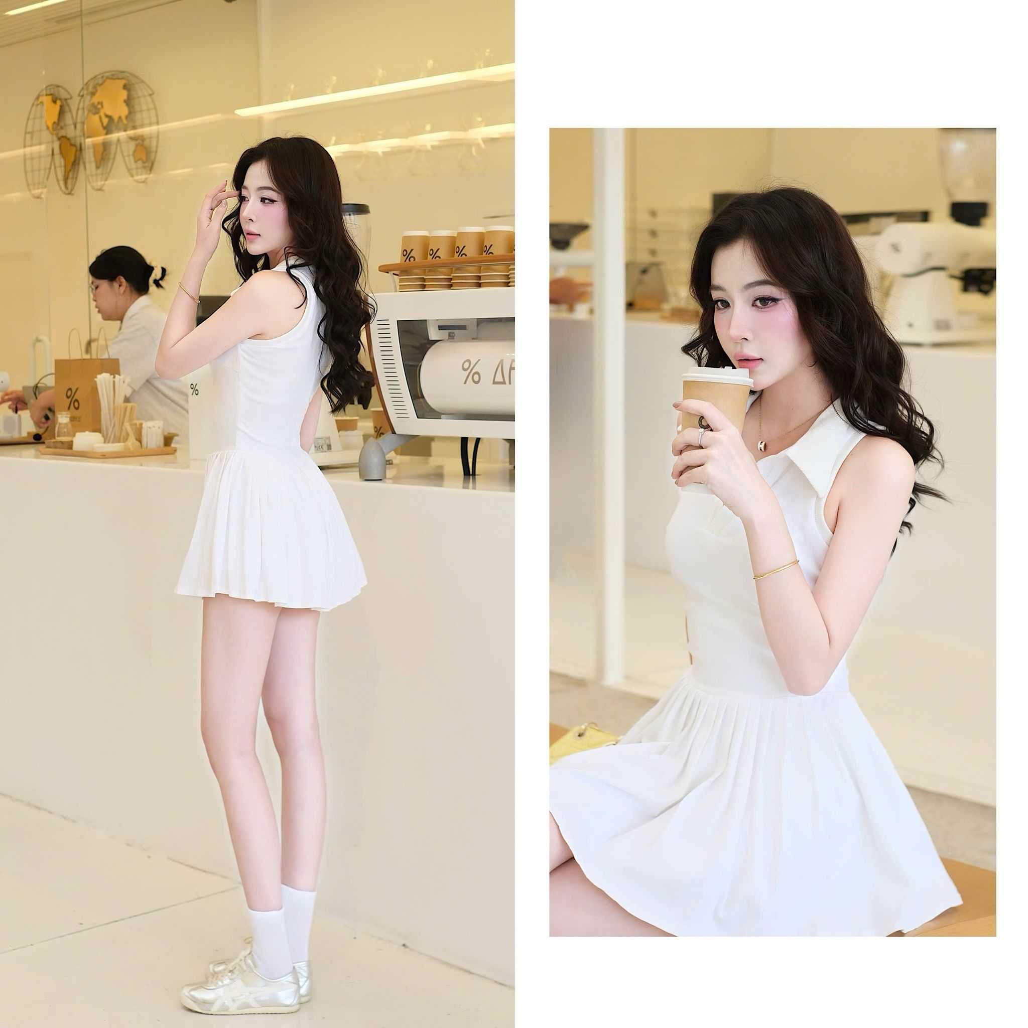 Đầm Xòe Cổ SM Kèm Charm