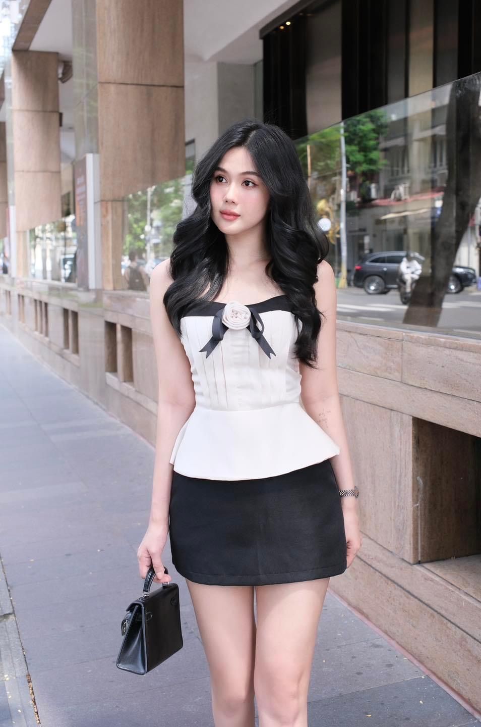 Set String Floral Top Short