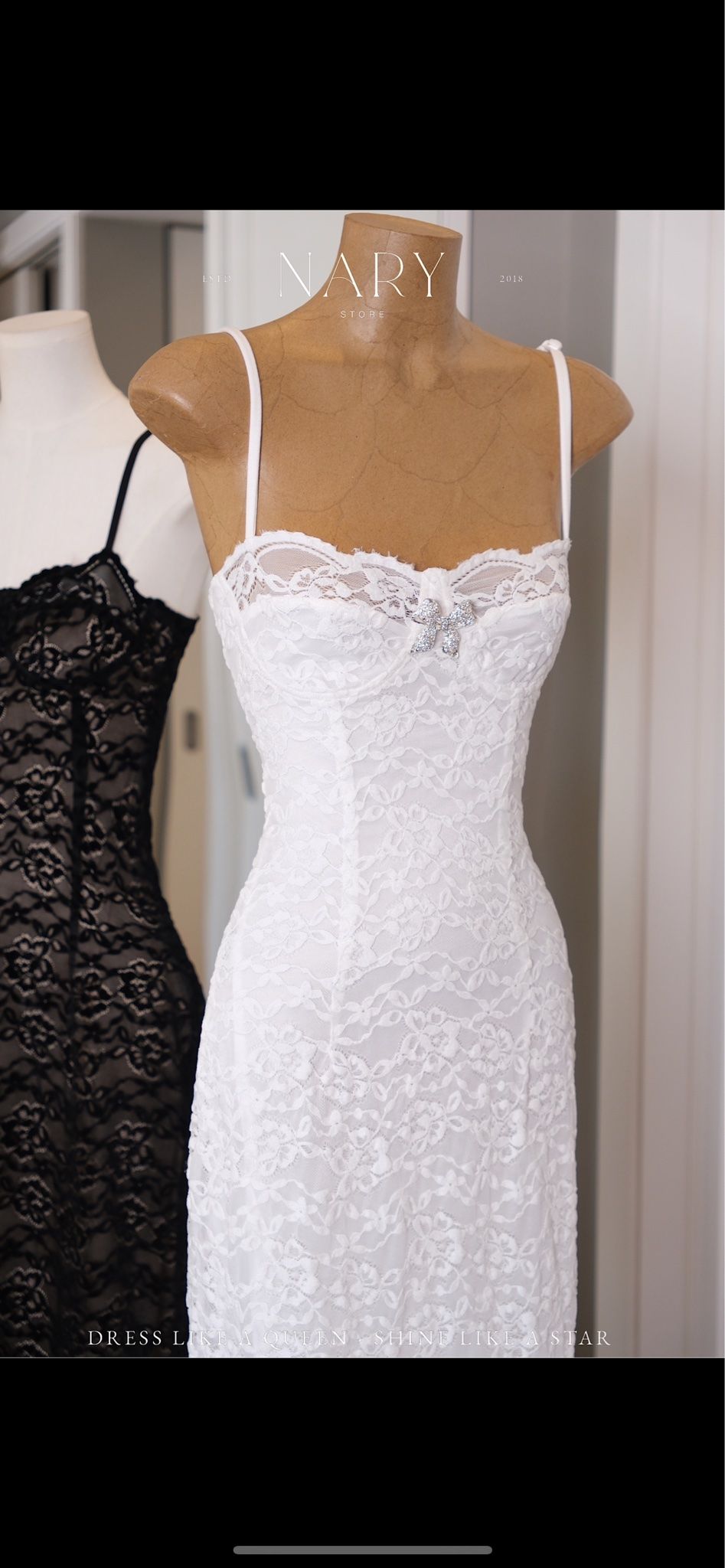 Đầm 2S Ren Kèm Charm