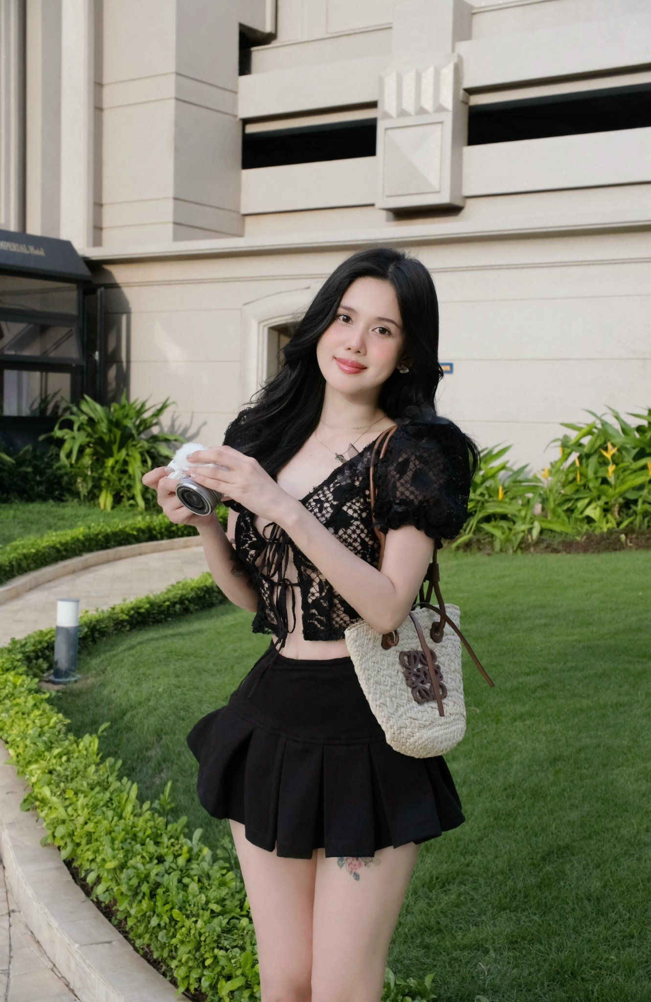 Áo Ren Tay Phồng Đan Dây