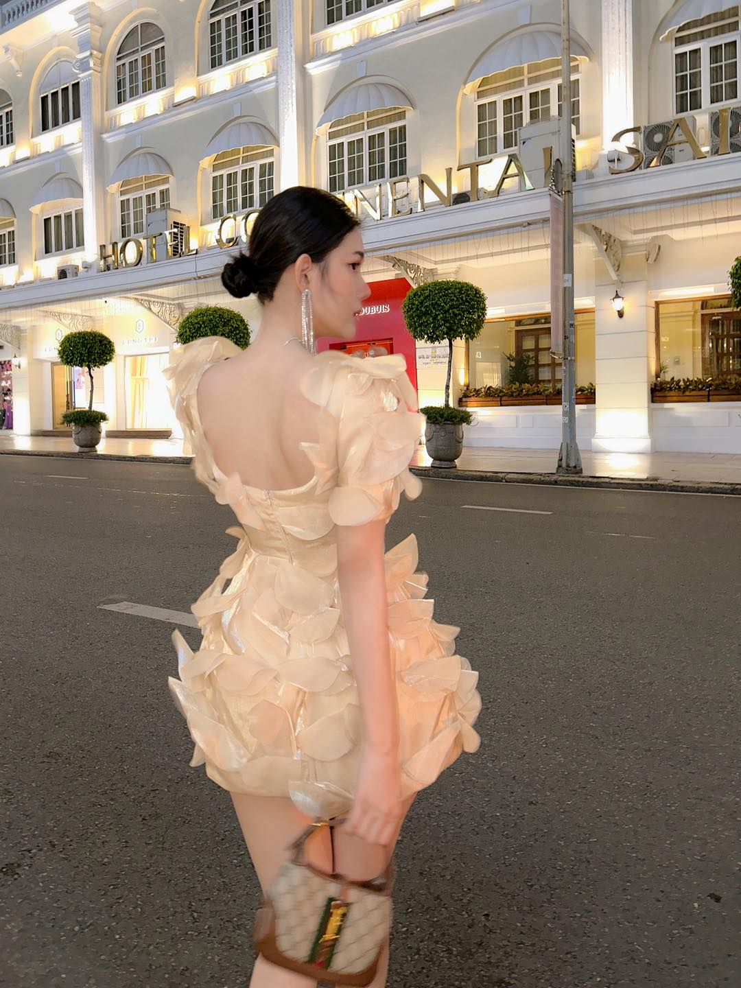 Đầm Đính Lá Hình Tròn