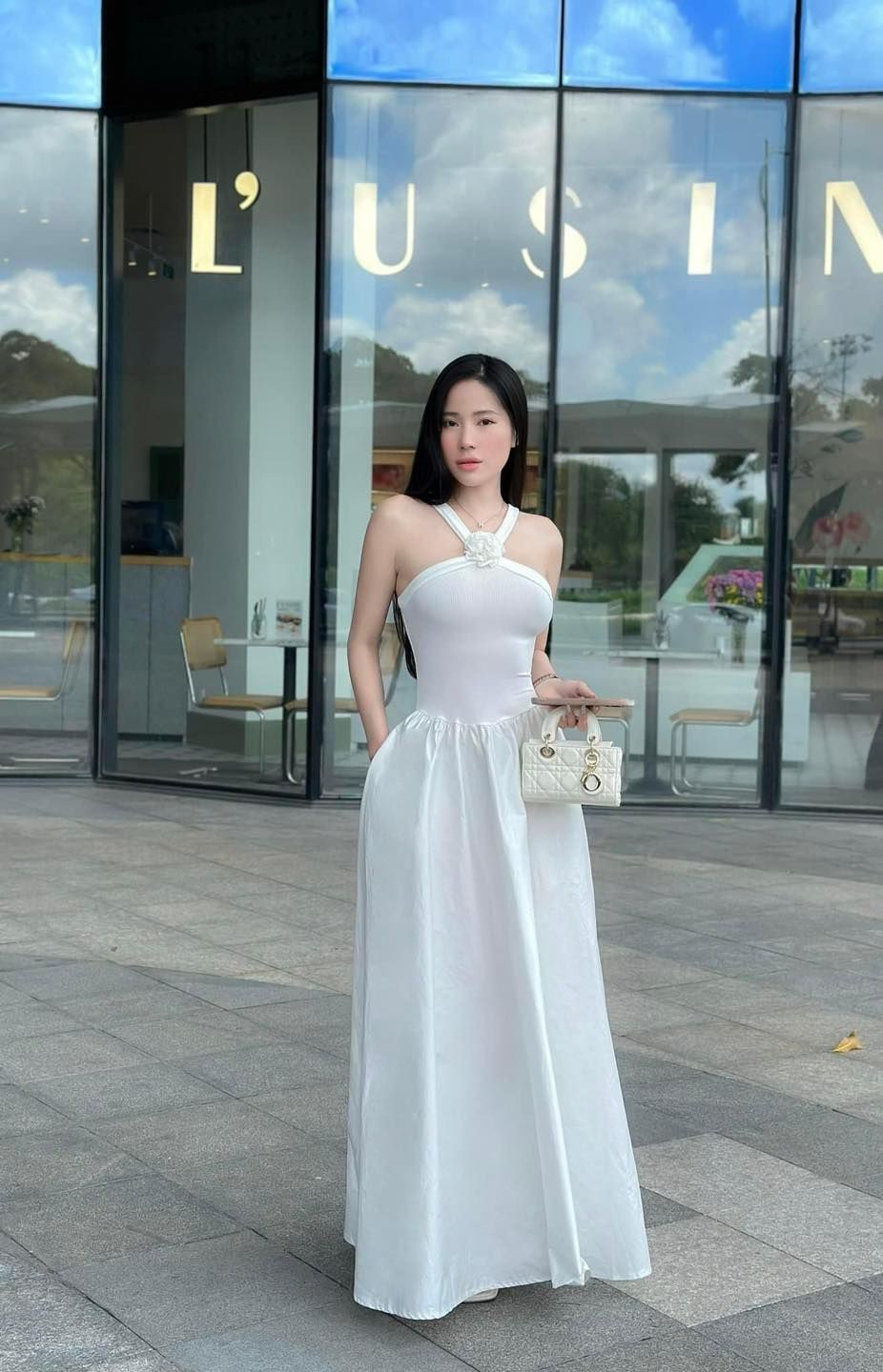 Đầm Thun Phối Kate Dây Chéo