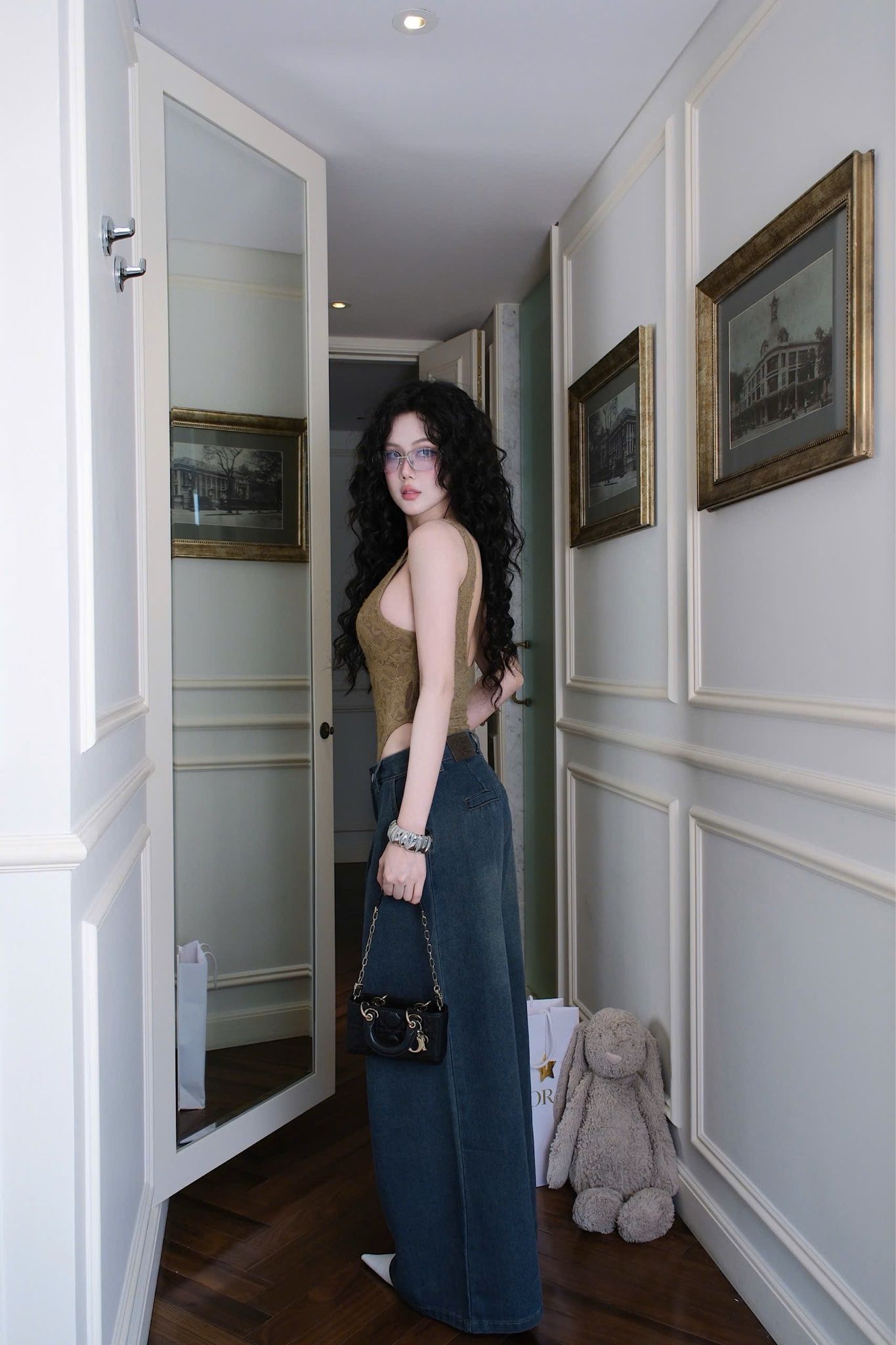 Áo Bodysuit Ren Thêu Hoa