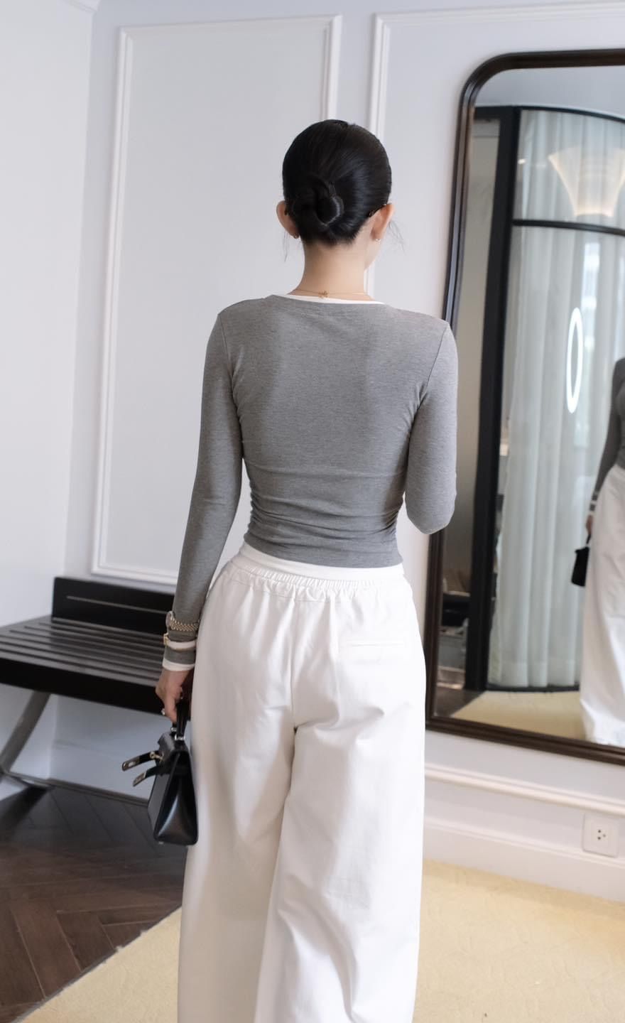 Áo Thun Nhúng 2 Bên Phối Màu