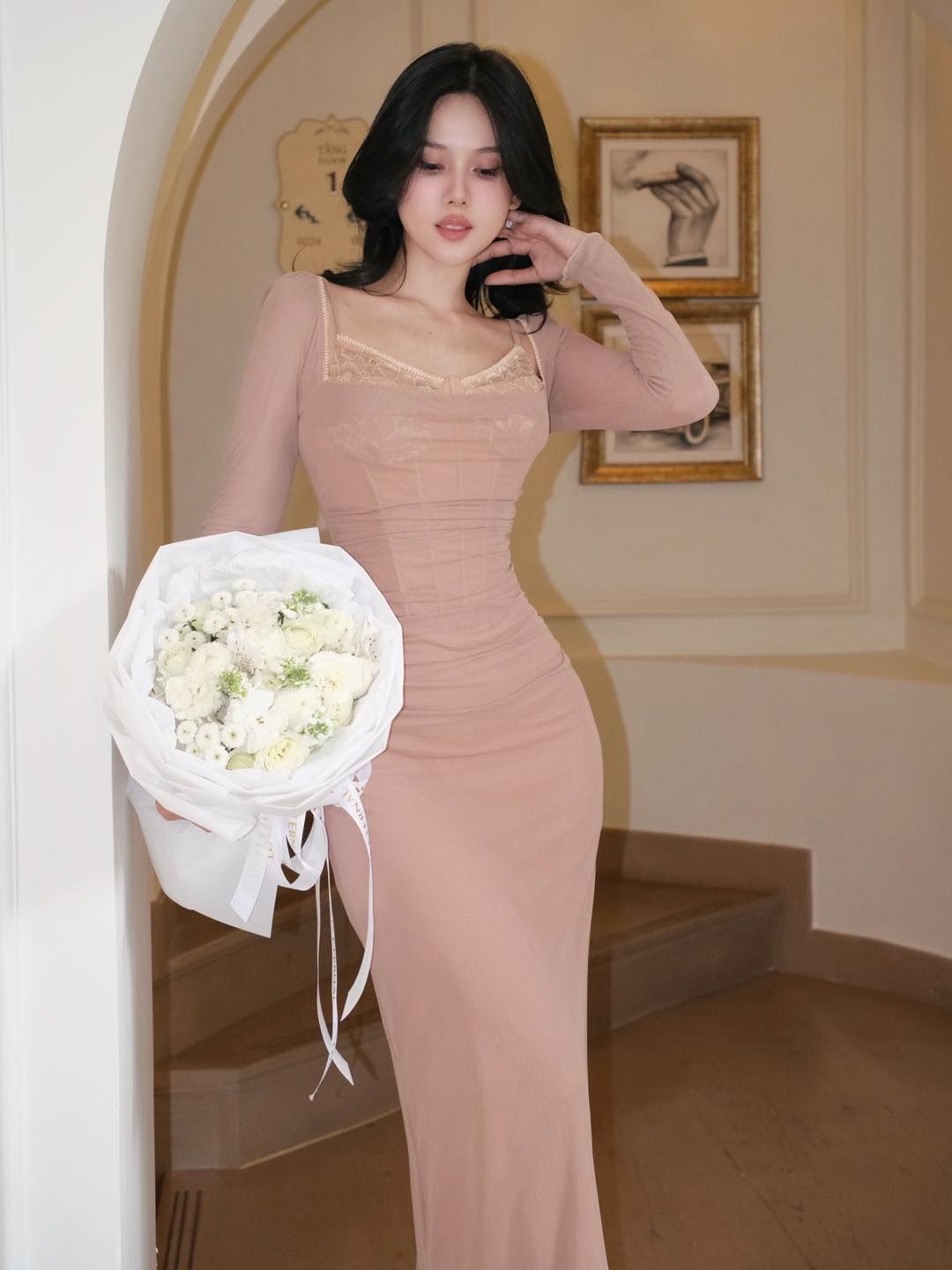 Body Lưới 2 Lớp Viền Ren TD