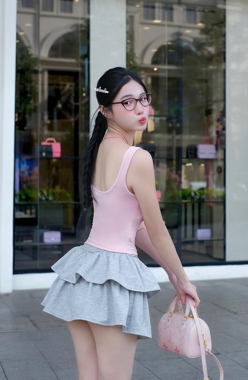 Chân Váy Thun Xoè 2 Tầng
