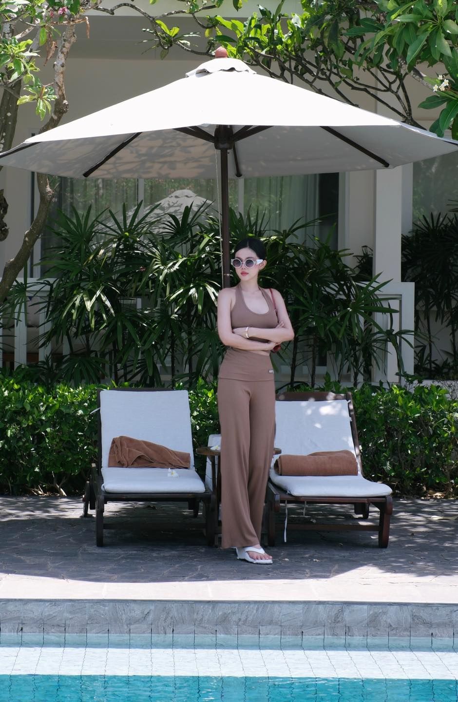 Set Thun Áo Yếm Quần Ống Rộng