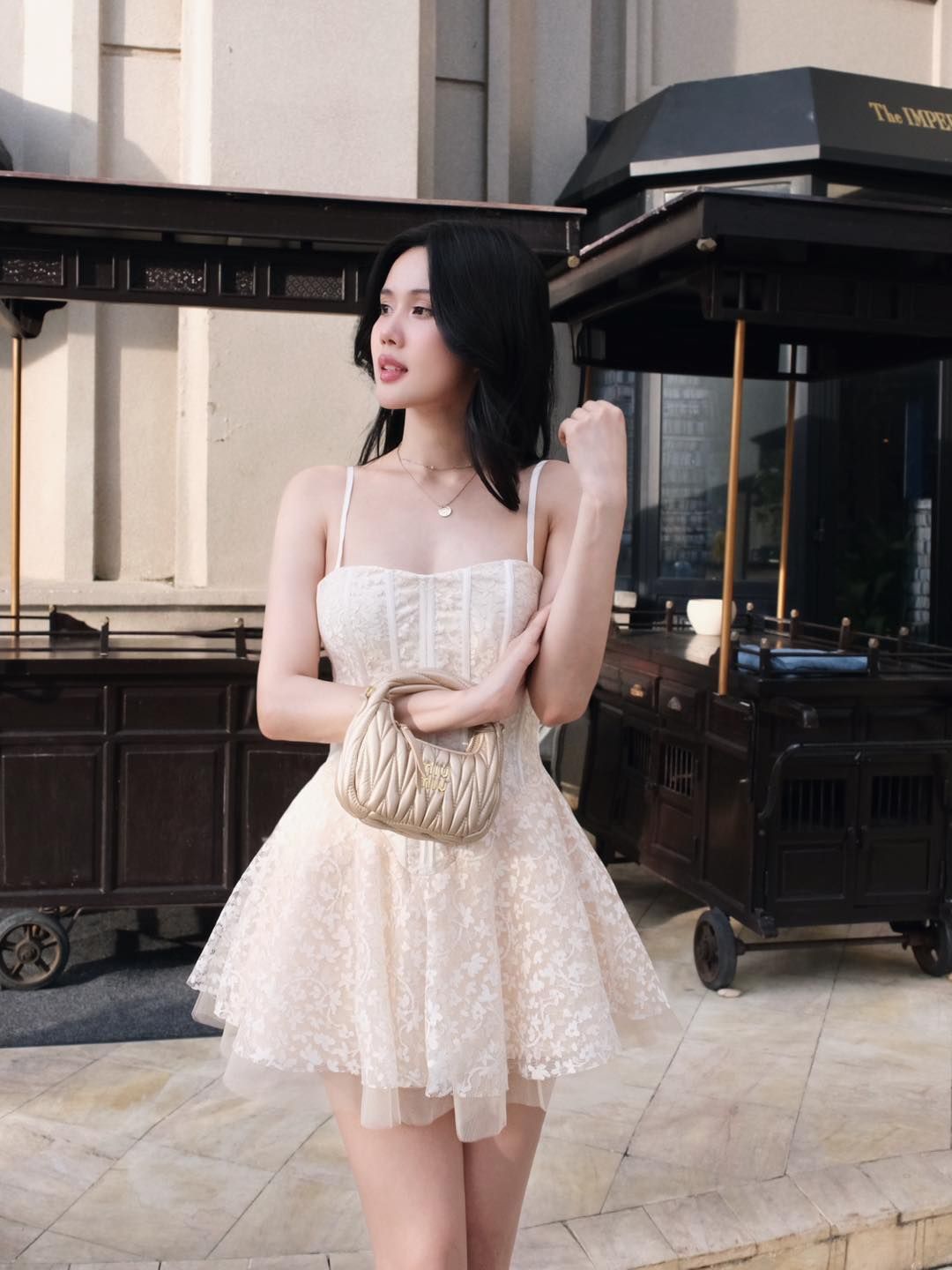 Đầm 2S Xòe Ren Lưới