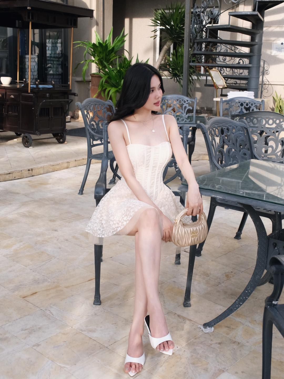 Đầm 2S Xòe Ren Lưới