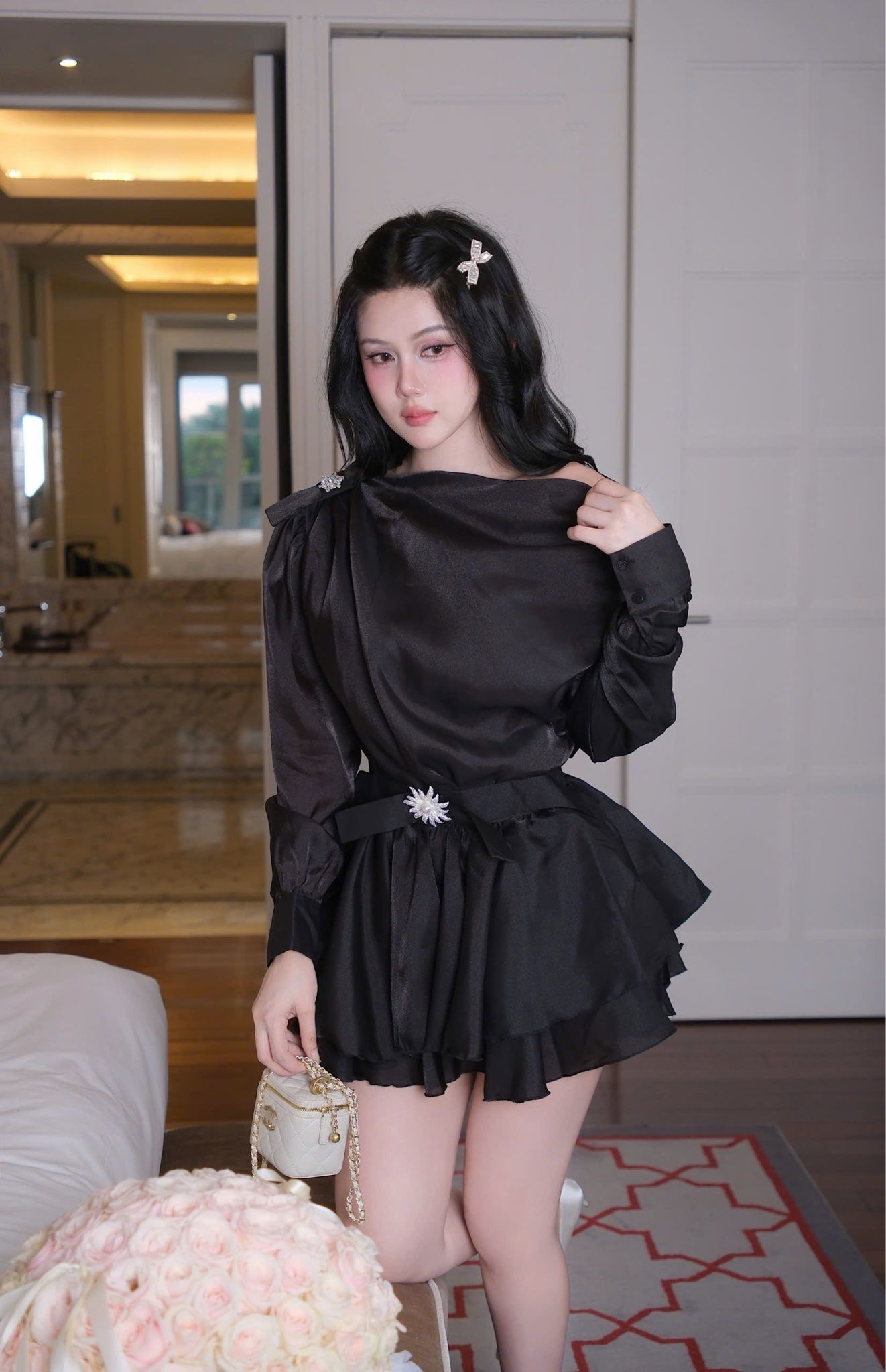 Set Voan Lệch Vai TD