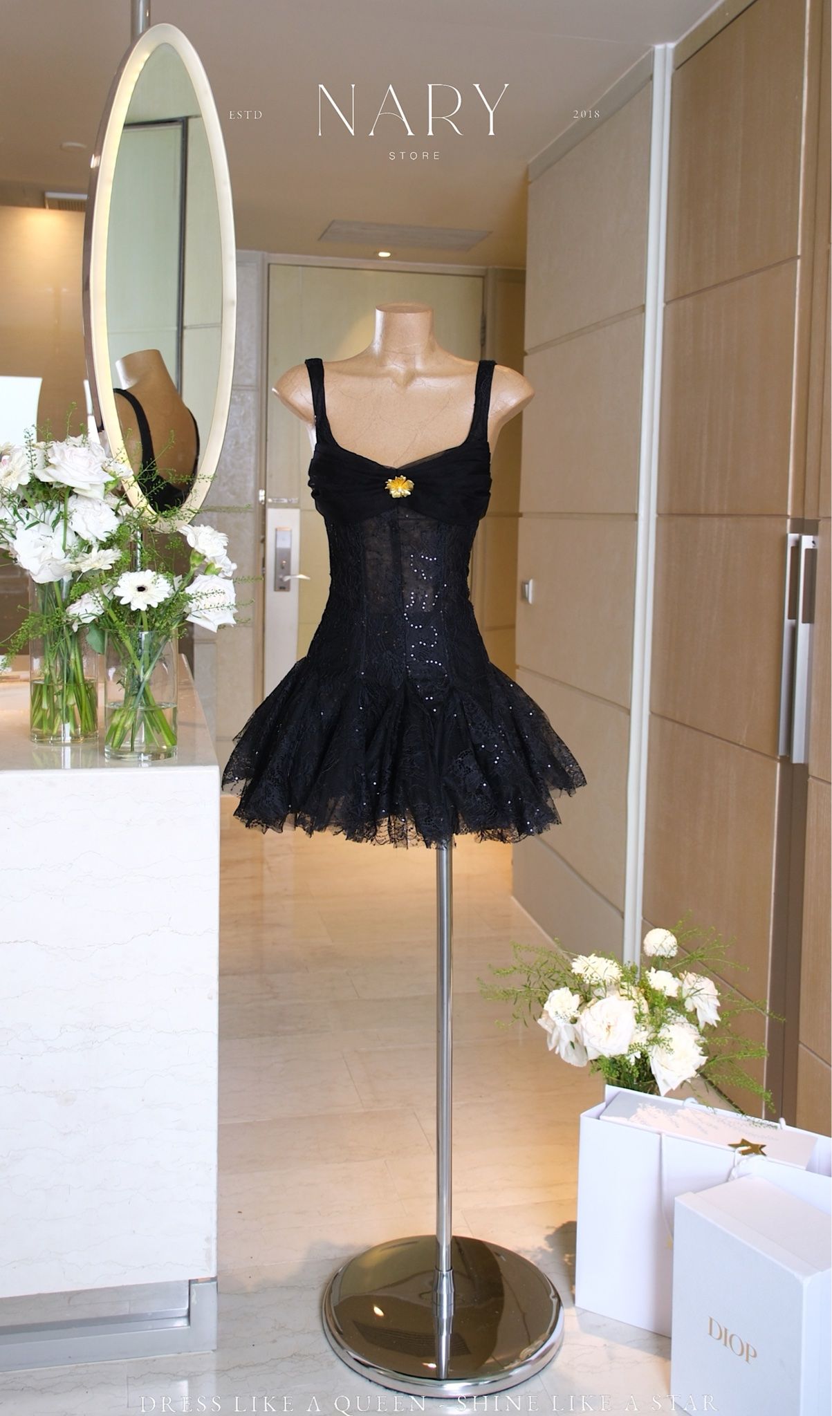 Đầm Lưới Ren 2S Kèm Charm