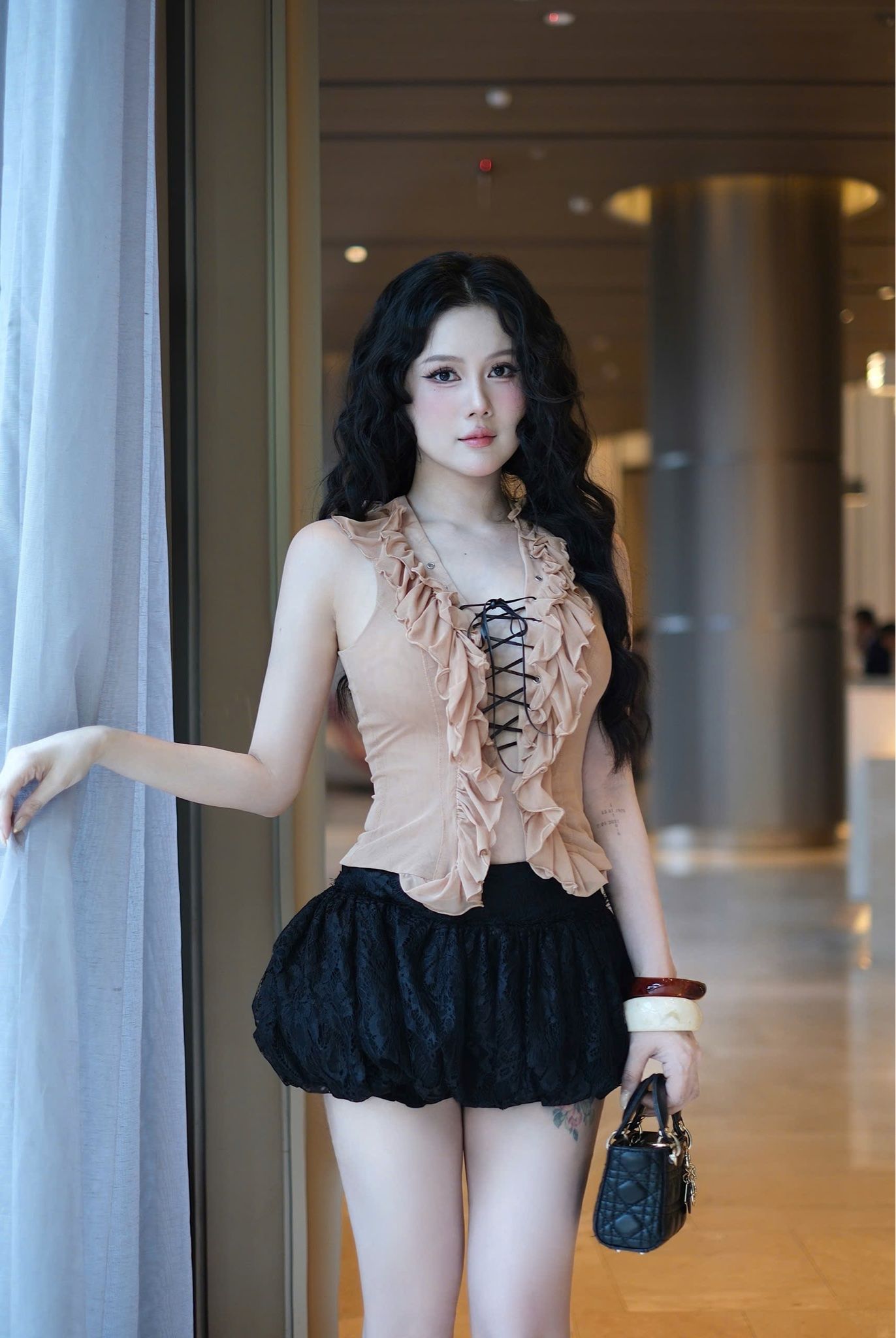 Áo Lưới Bèo Đan Dây