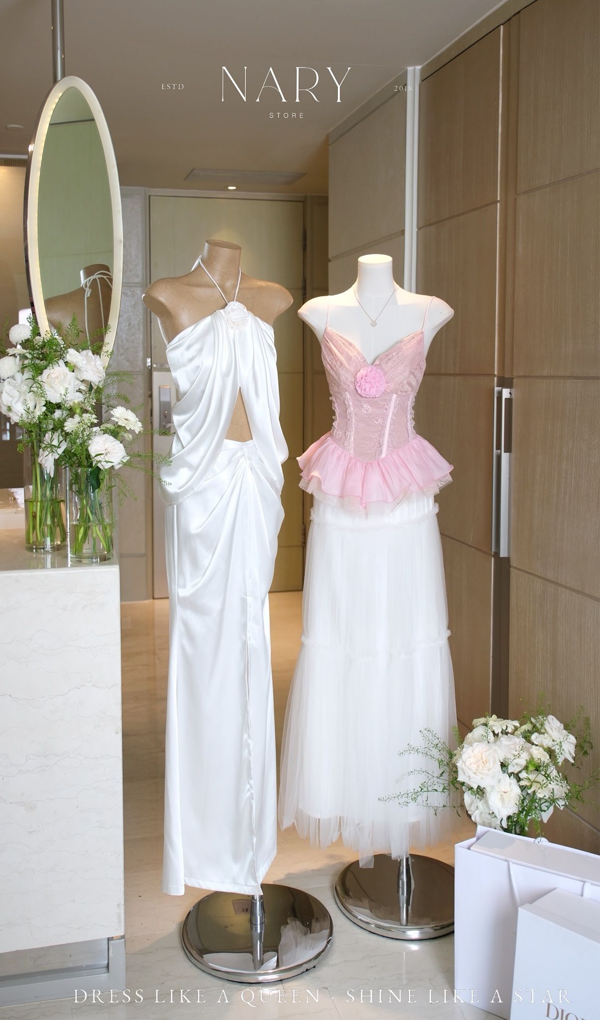 Set Lụa Xẻ Tà + Áo Yếm Hoa