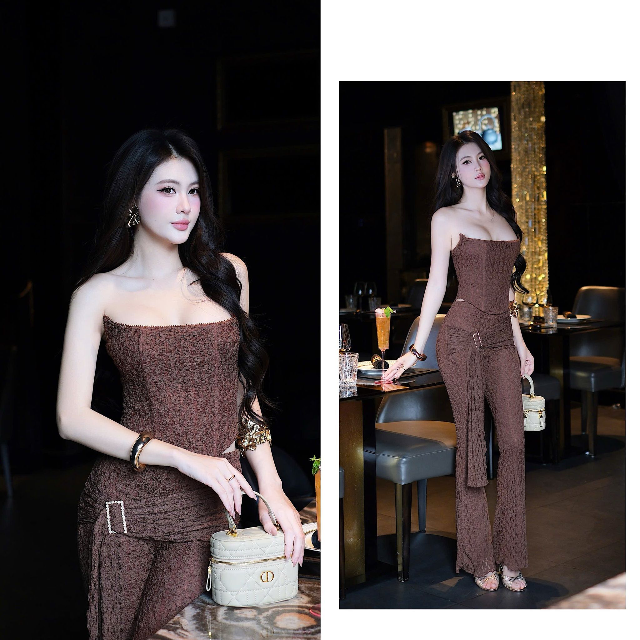 Set Áo Cup Ren Quần Loe
