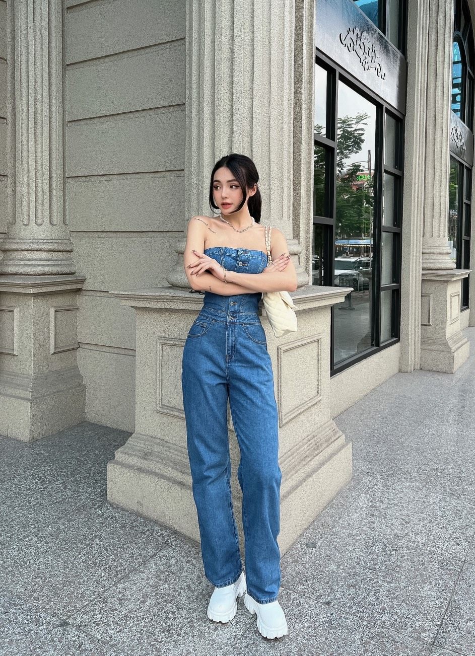 Jumpsuit Jean Off - Shoulder
