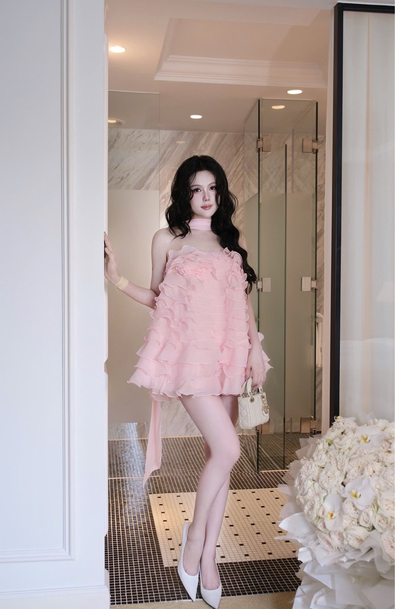 Babydoll Tầng Kèm Choàng