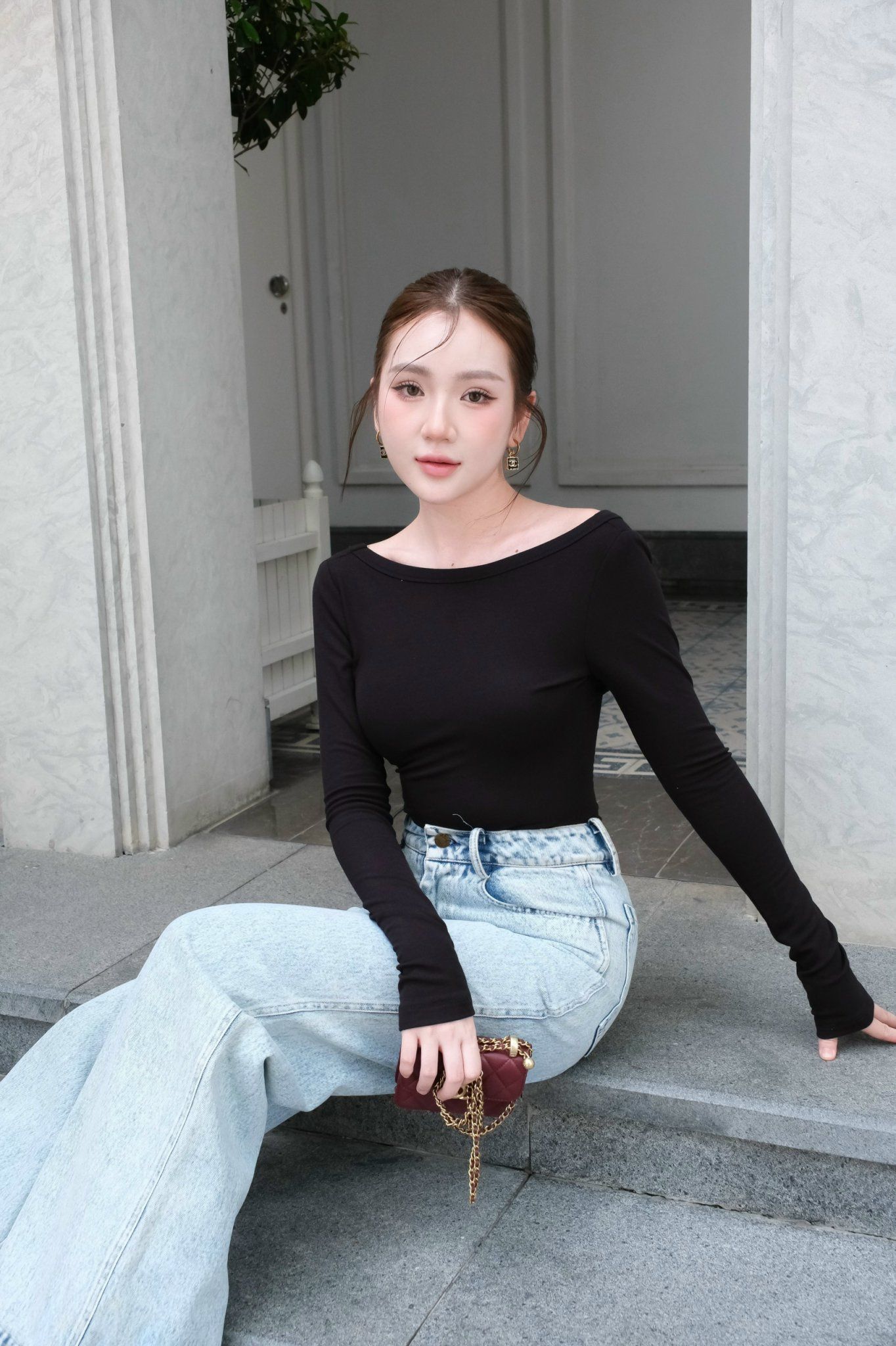 Bodysuit Thun Trơn TD Hở Lưng