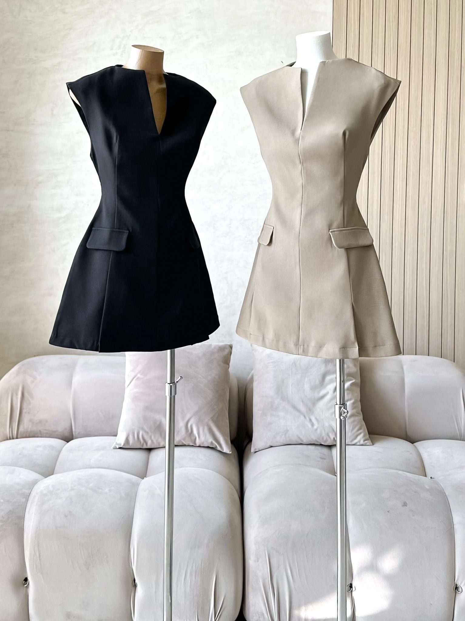 Đầm A Shape Vneck