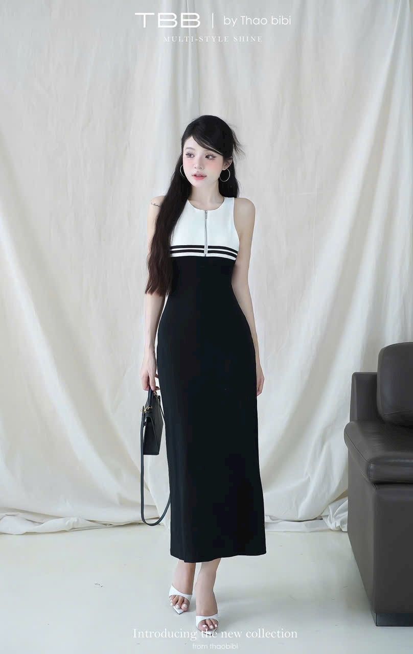 Đầm Thun Balo Khóa Kéo
