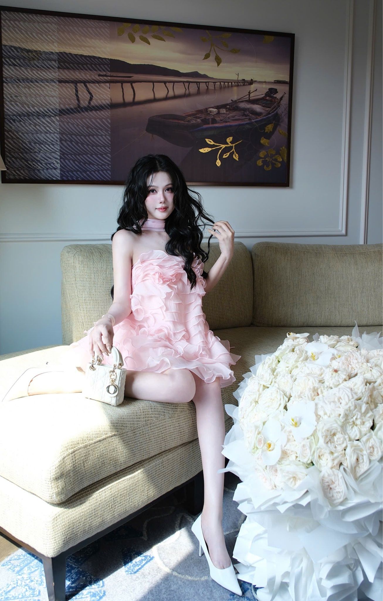 Babydoll Tầng Kèm Choàng