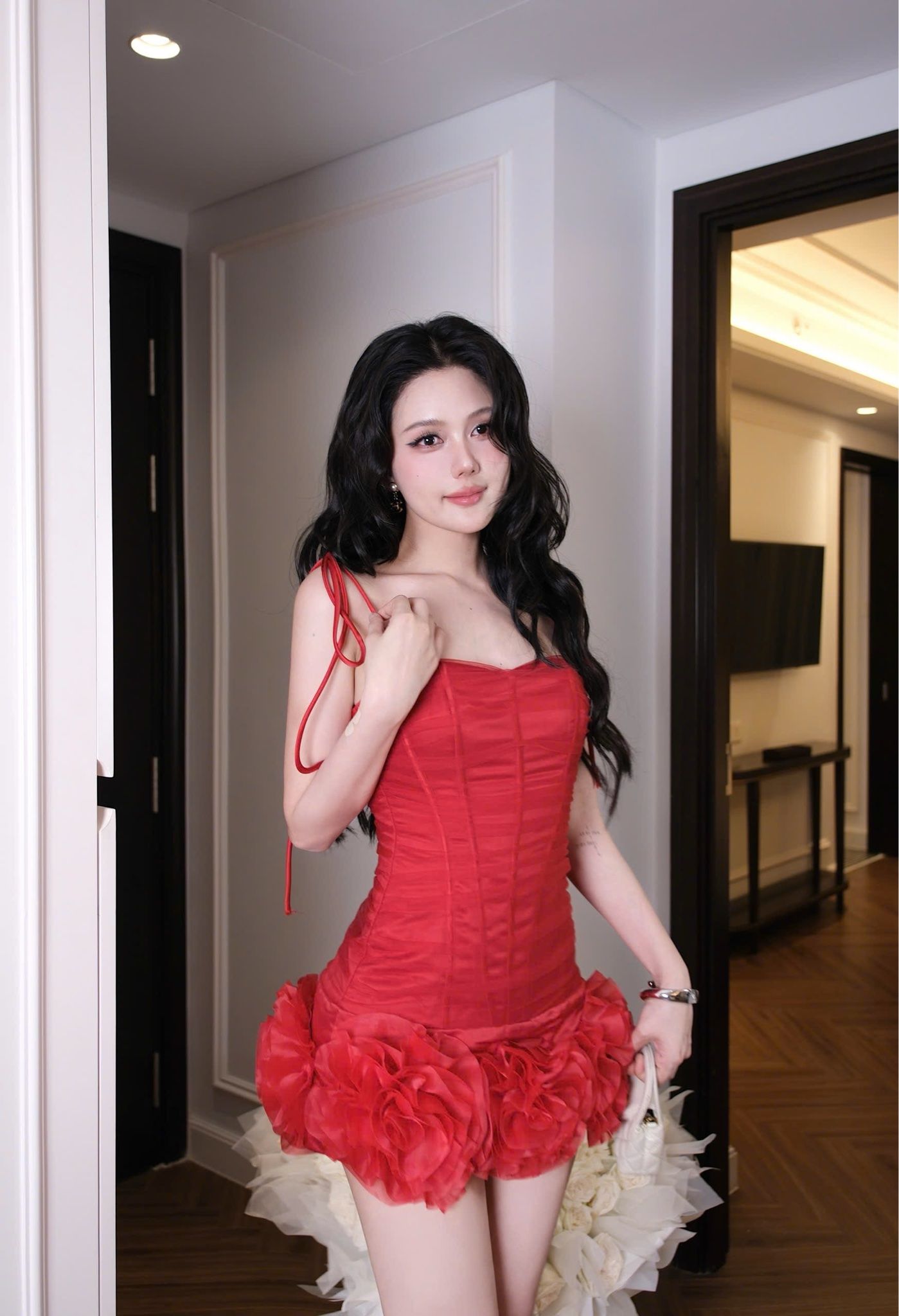Đầm 2S Lưới Kết Hoa