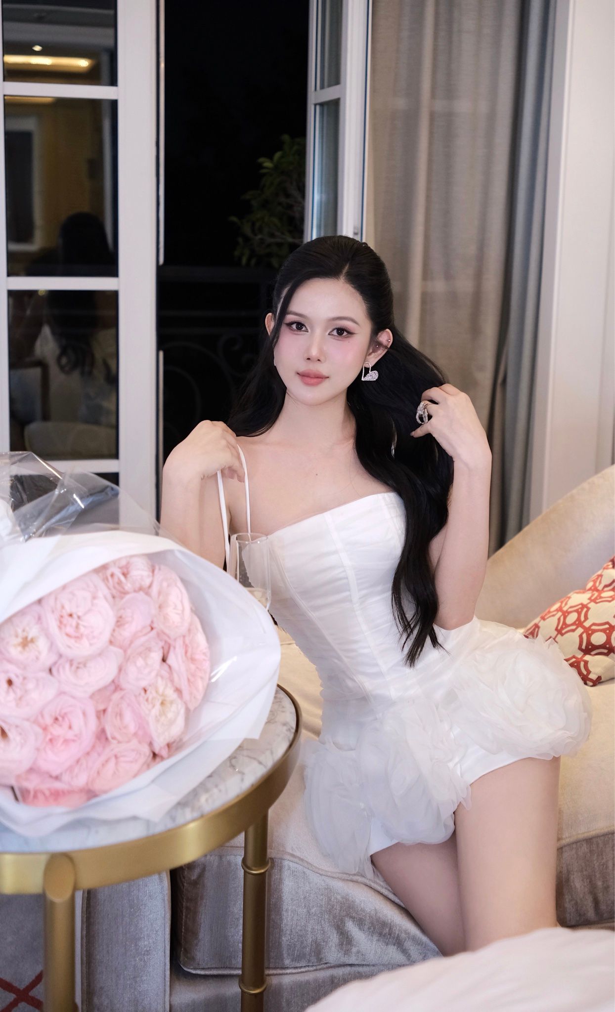 Đầm 2S Lưới Kết Hoa