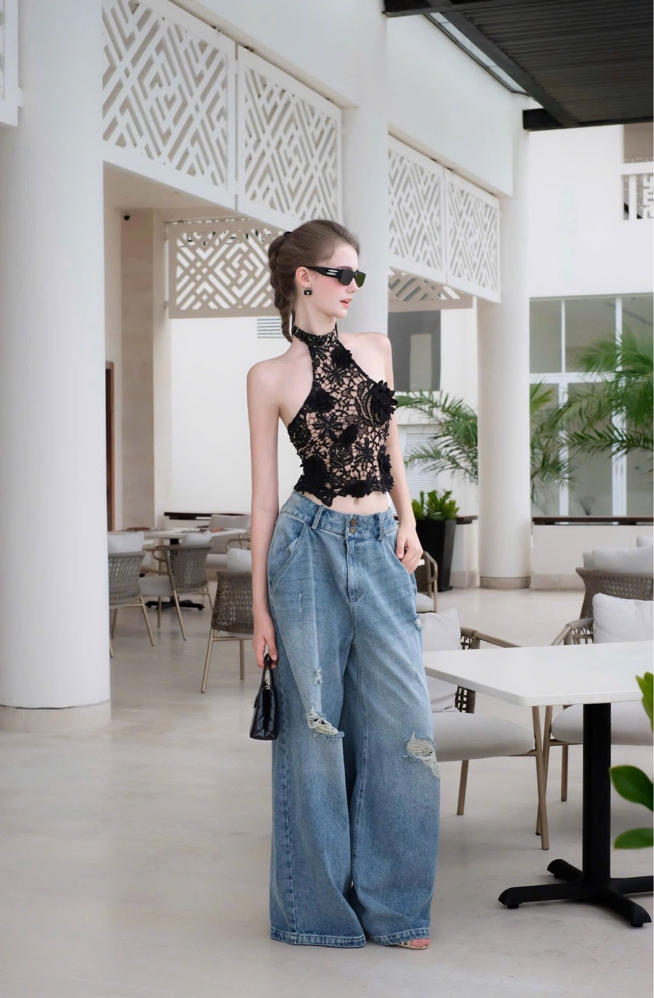 Áo Yếm Ren Kết Hoa