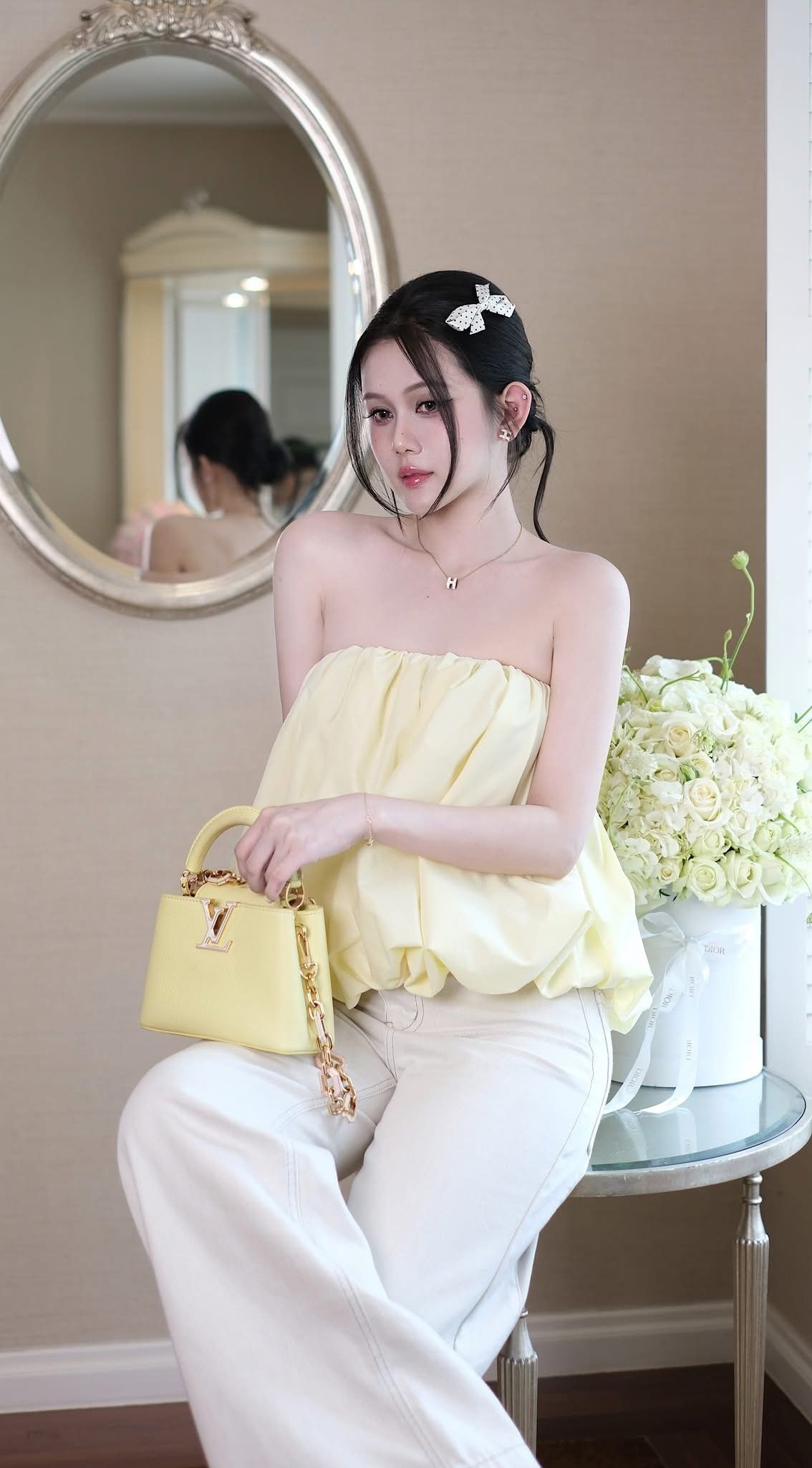 Áo Ống Hở Lưng Đính Nơ Sau