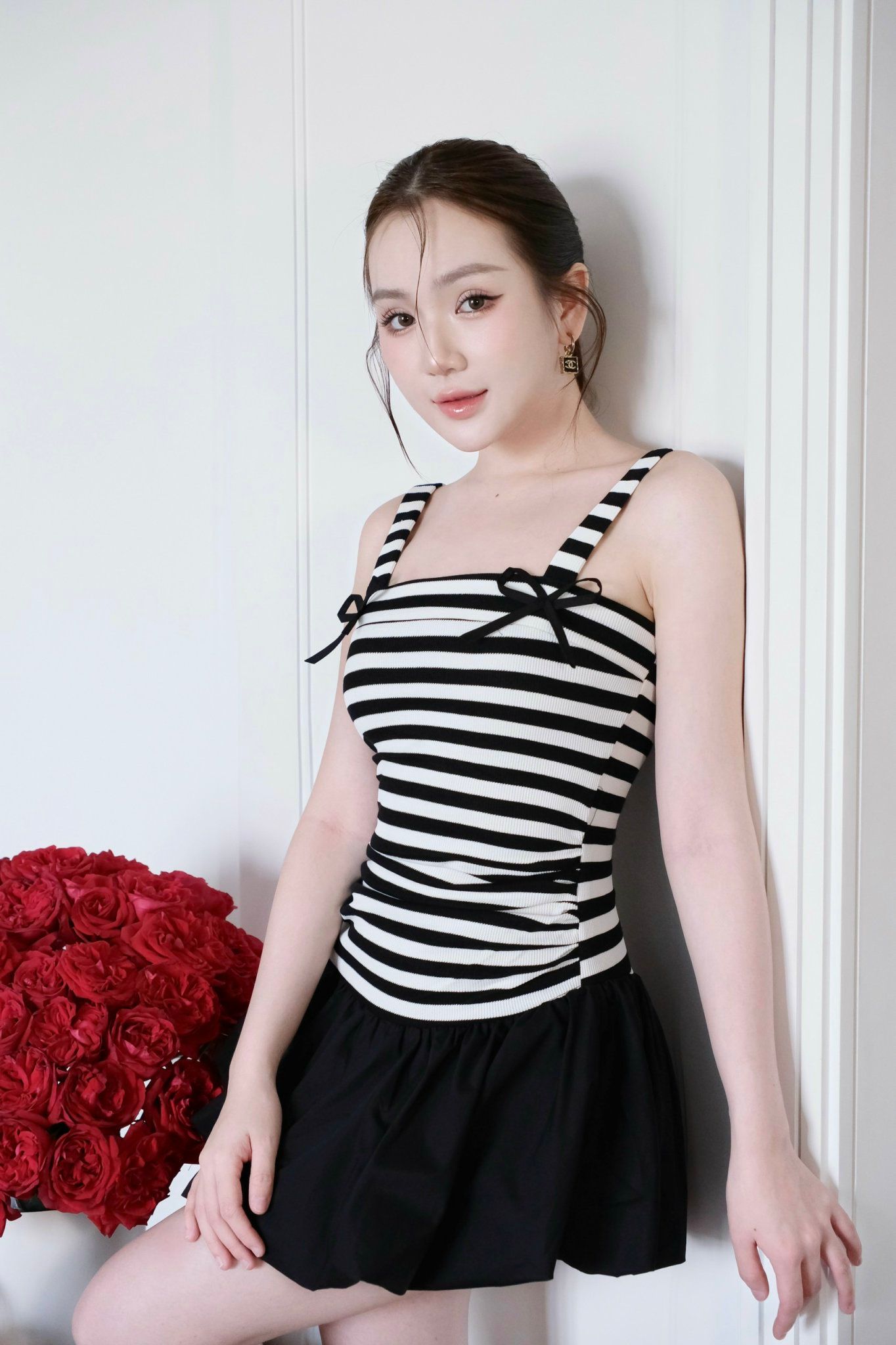 Đầm Thun Sọc Phối Kate