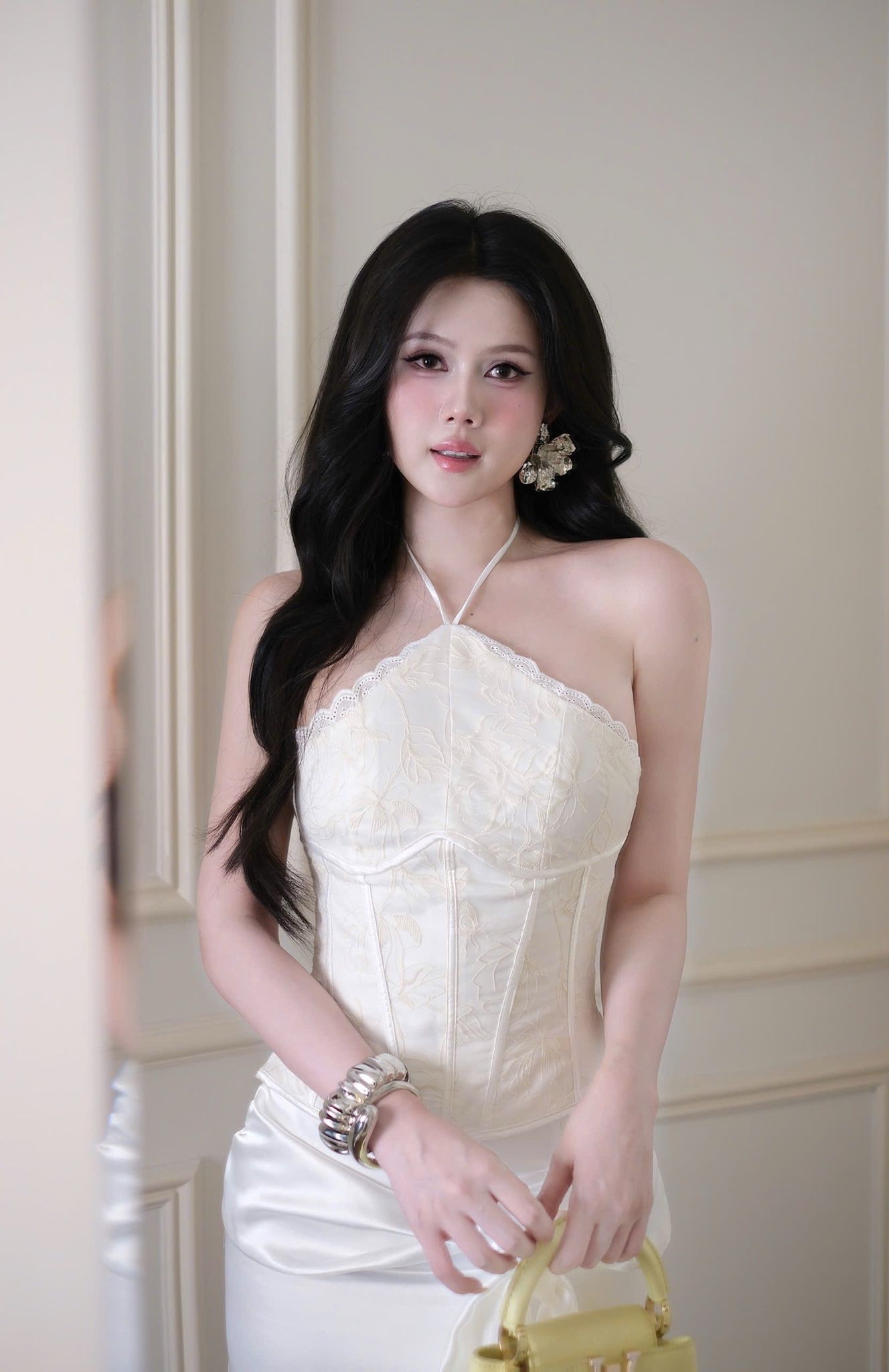 Set Yếm Họa Tiết Cv Lụa