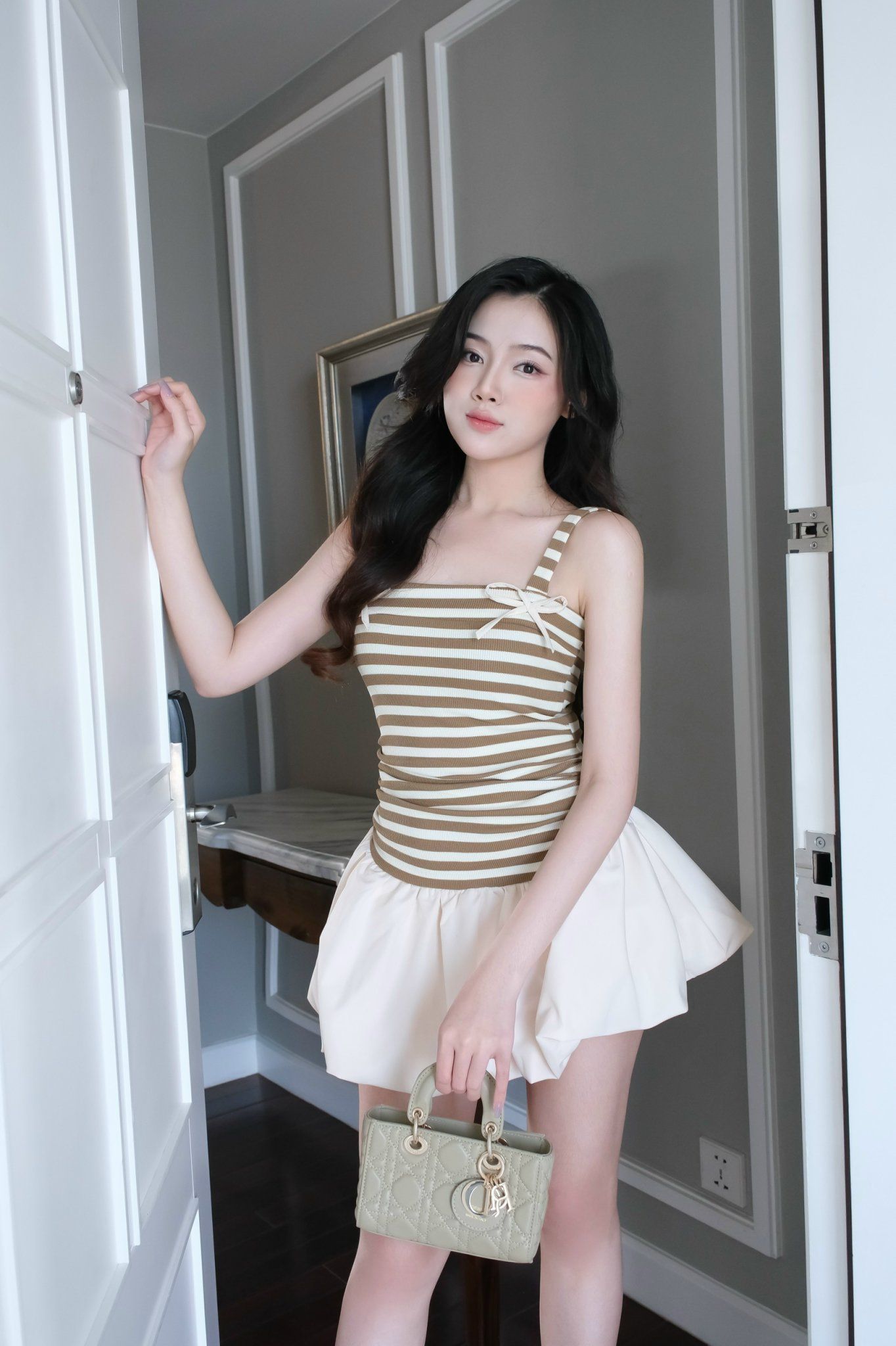 Đầm Thun Sọc Phối Kate