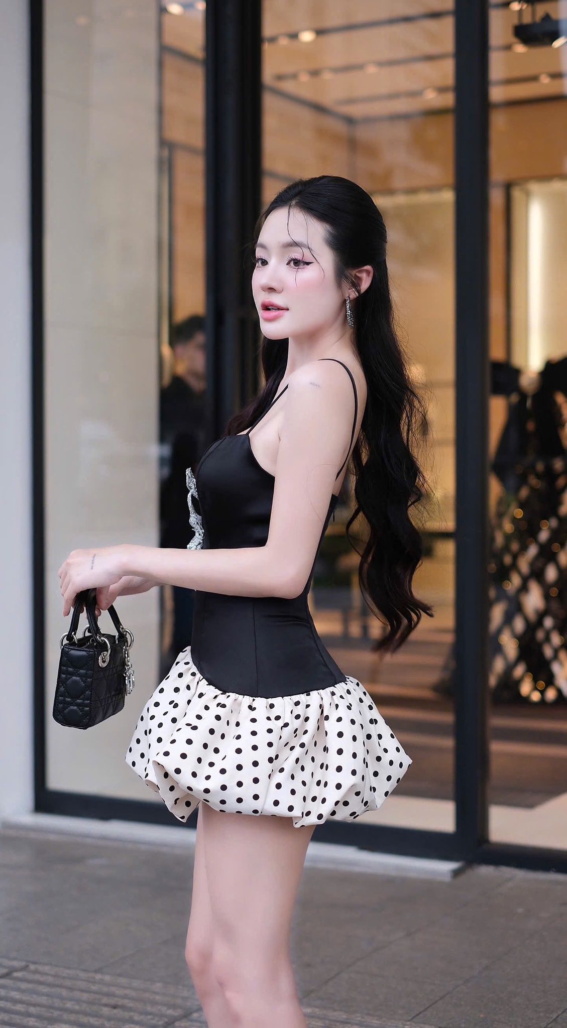 Đầm Bí Xoè 2S Kèm Nơ