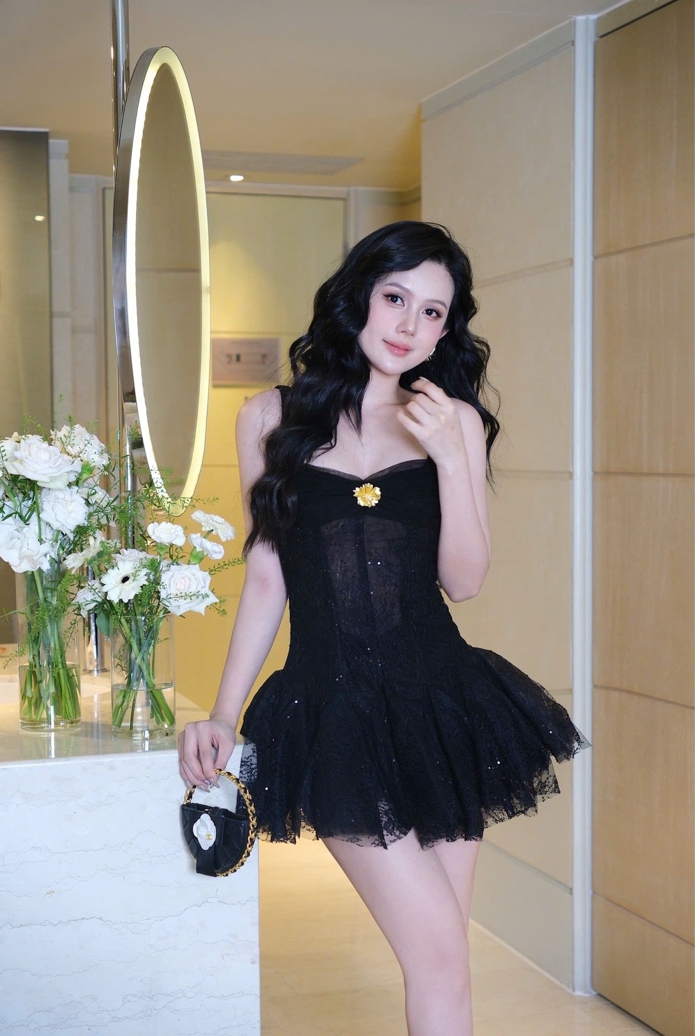 Đầm Lưới Ren 2S Kèm Charm