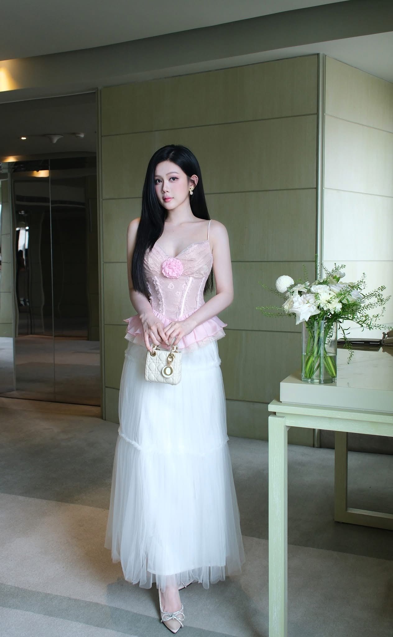 Áo Ren Phối Voan Đính Hoa