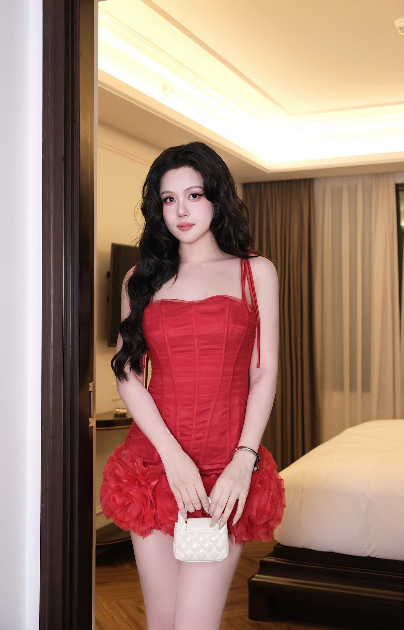 Đầm 2S Lưới Kết Hoa