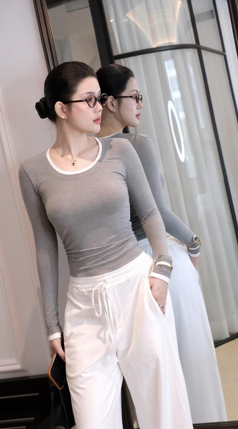 Áo Thun Nhúng 2 Bên Phối Màu