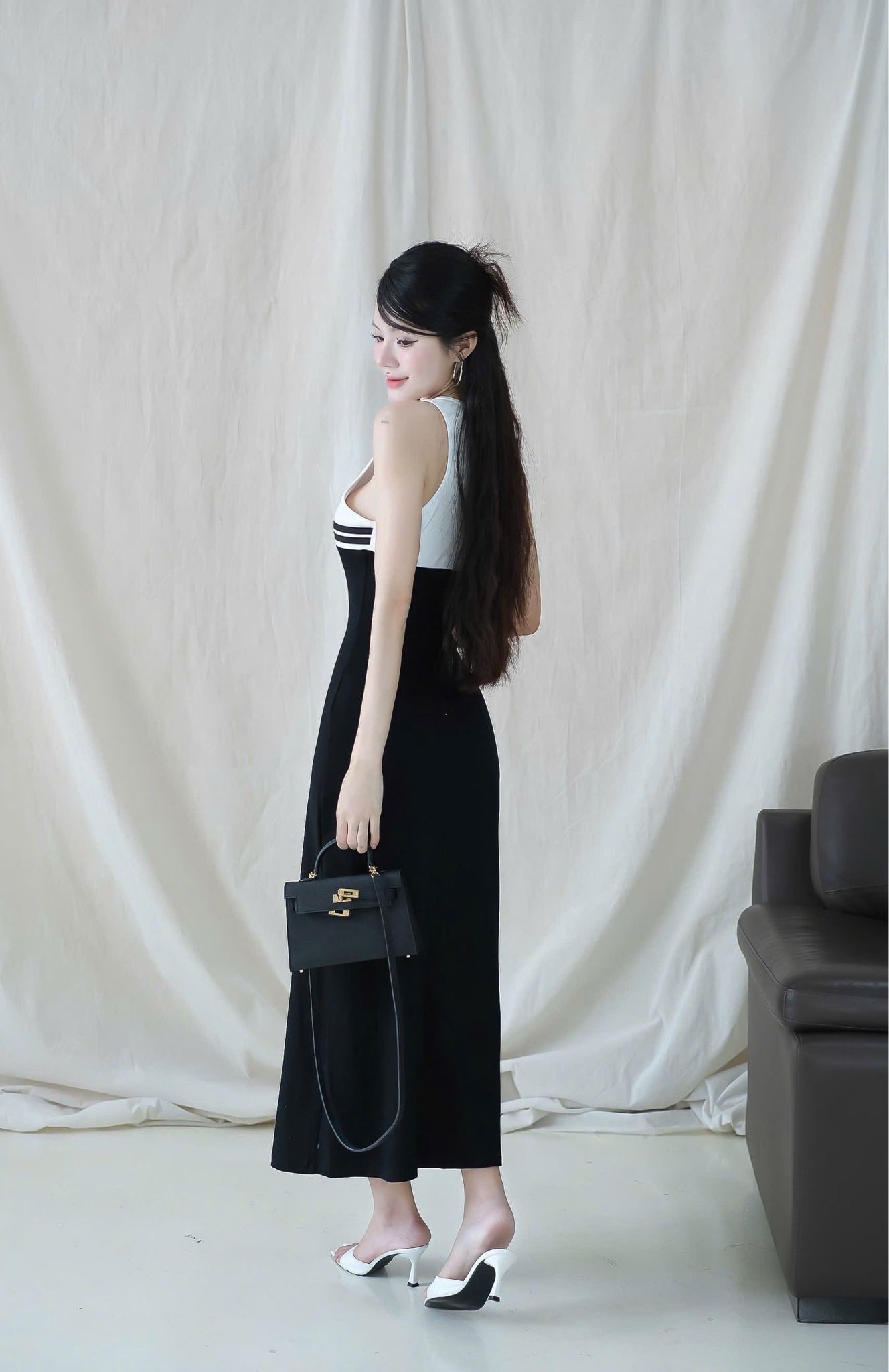 Đầm Thun Balo Khóa Kéo