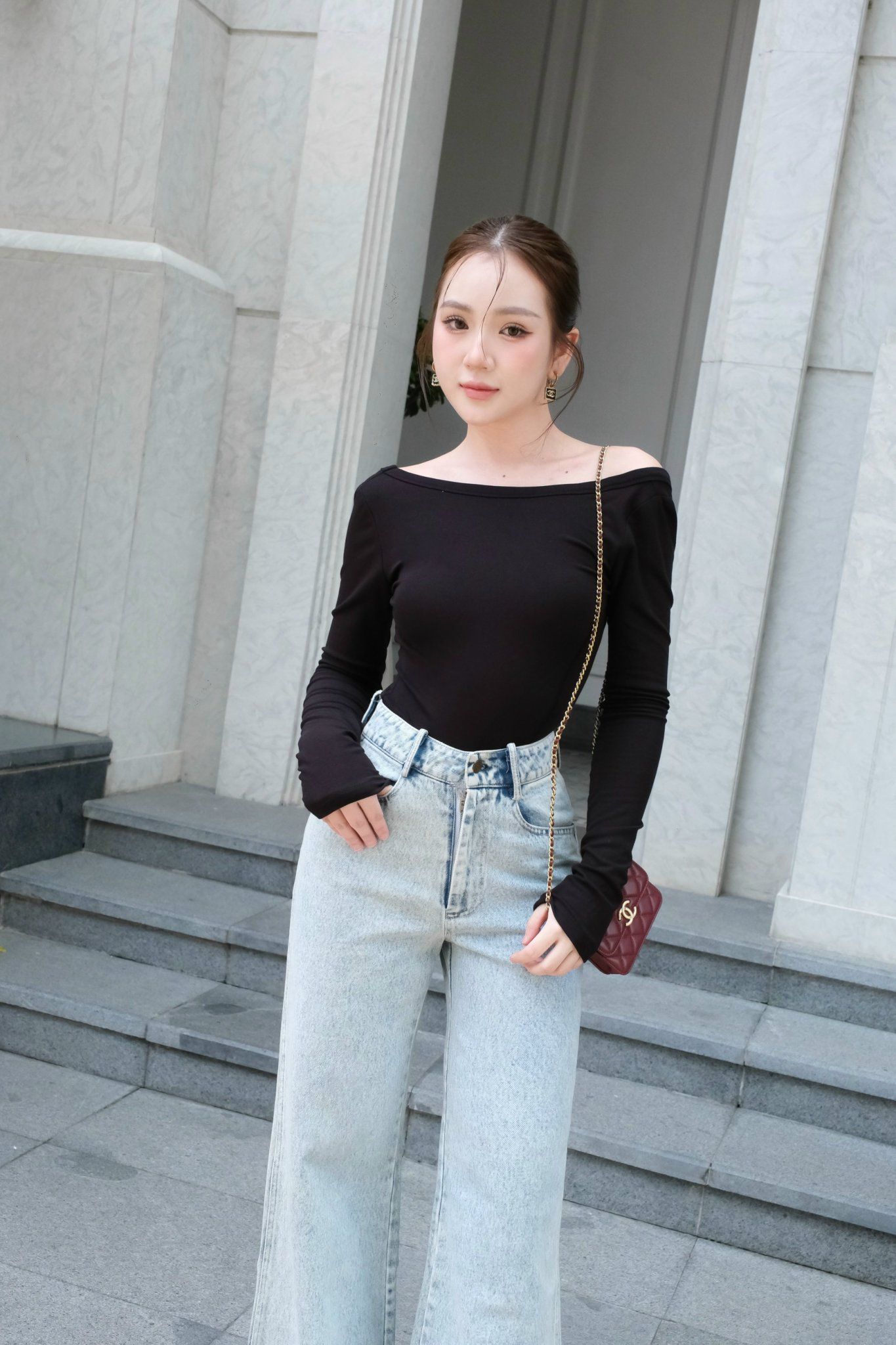Bodysuit Thun Trơn TD Hở Lưng