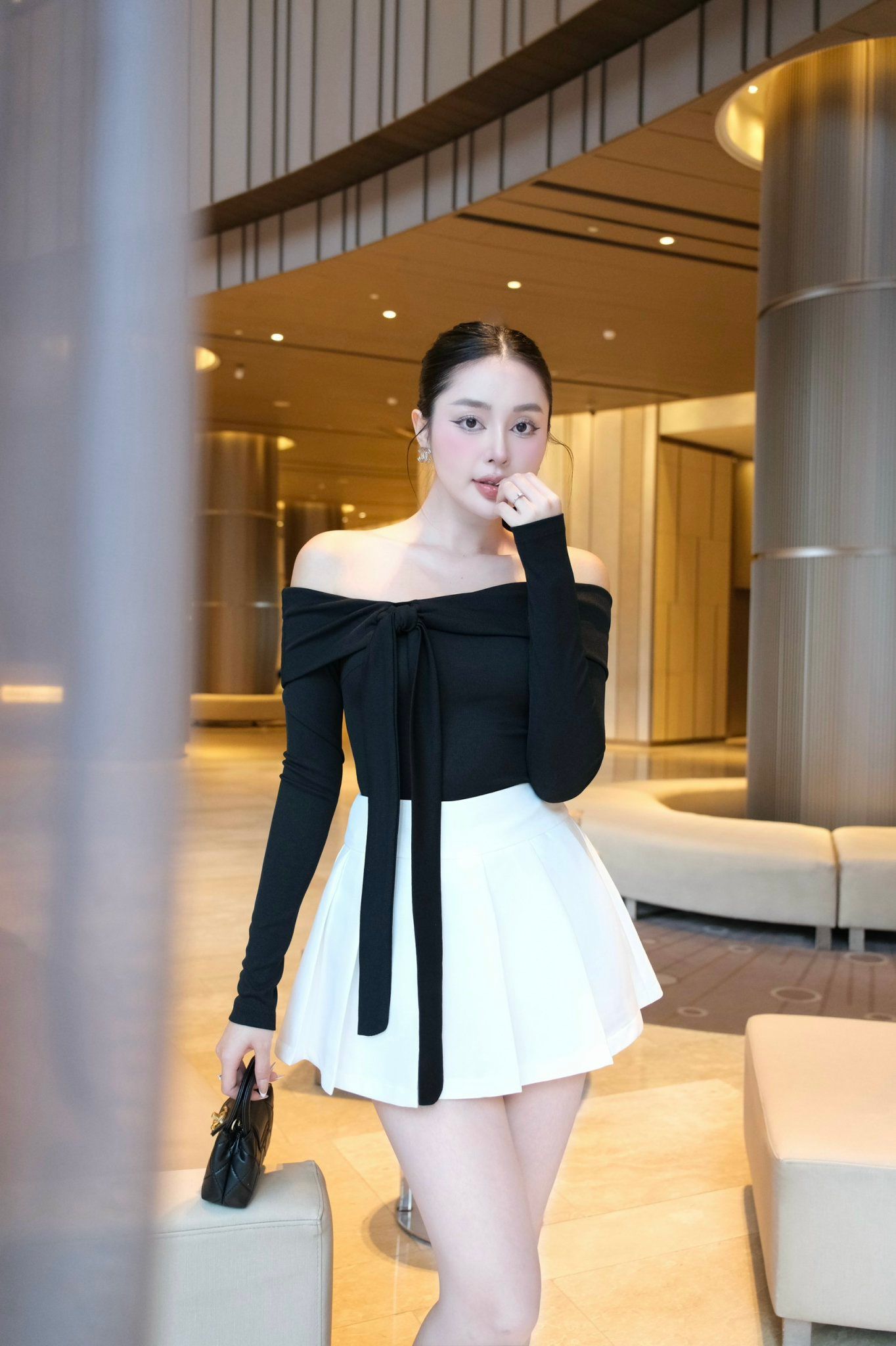 Áo Thun Bẹt Vai TD Cột Dây