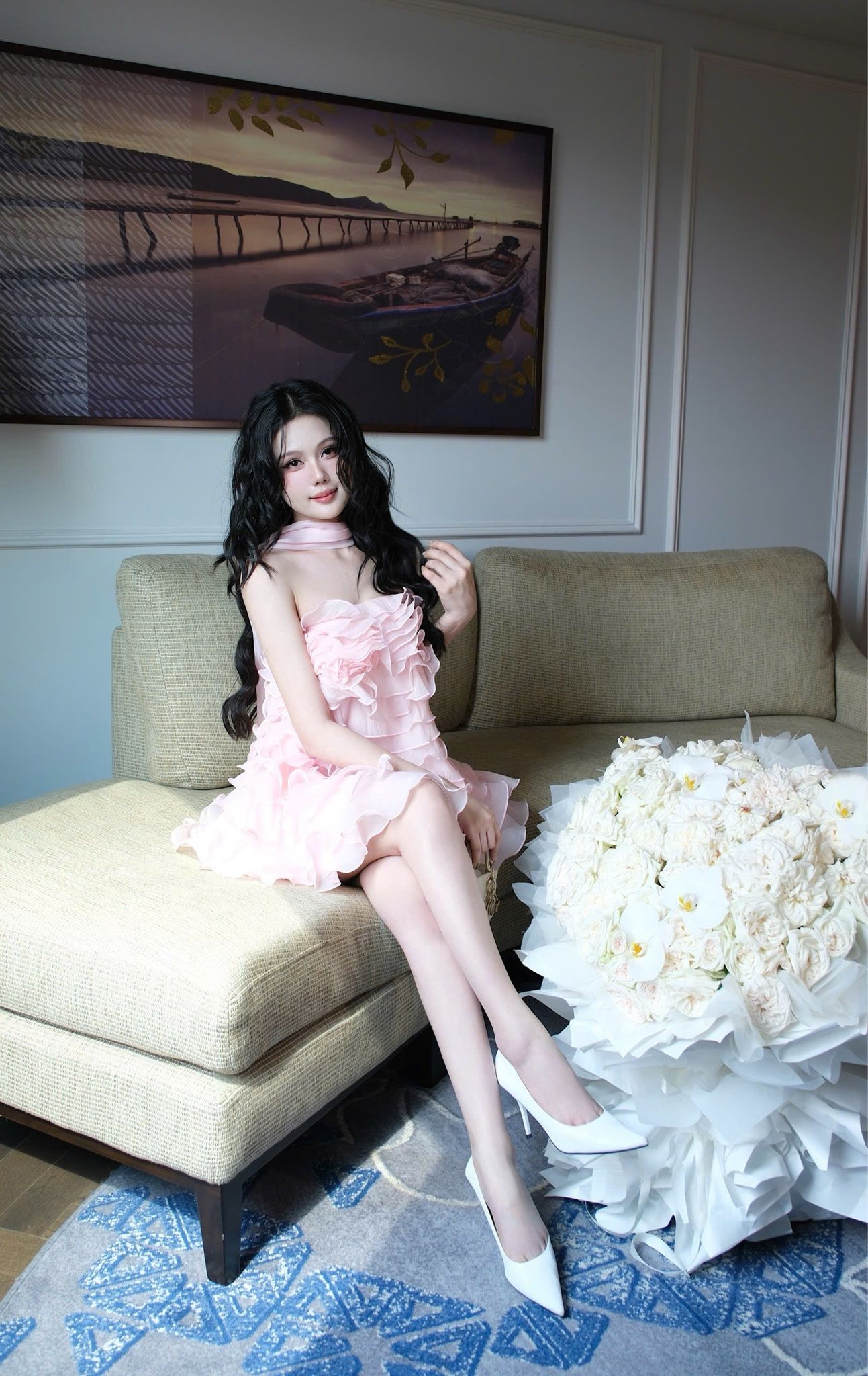 Babydoll Tầng Kèm Choàng