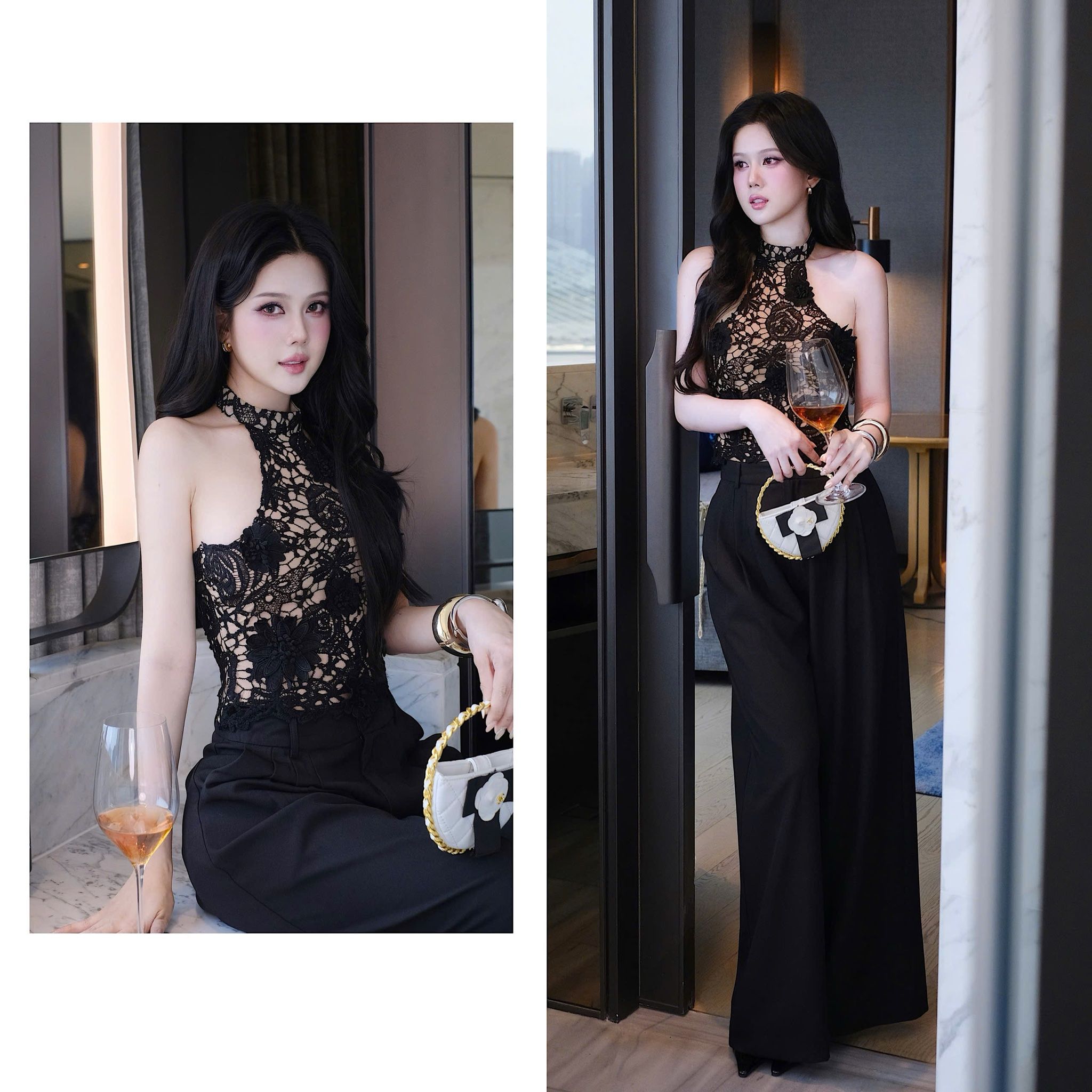 Áo Yếm Ren Kết Hoa
