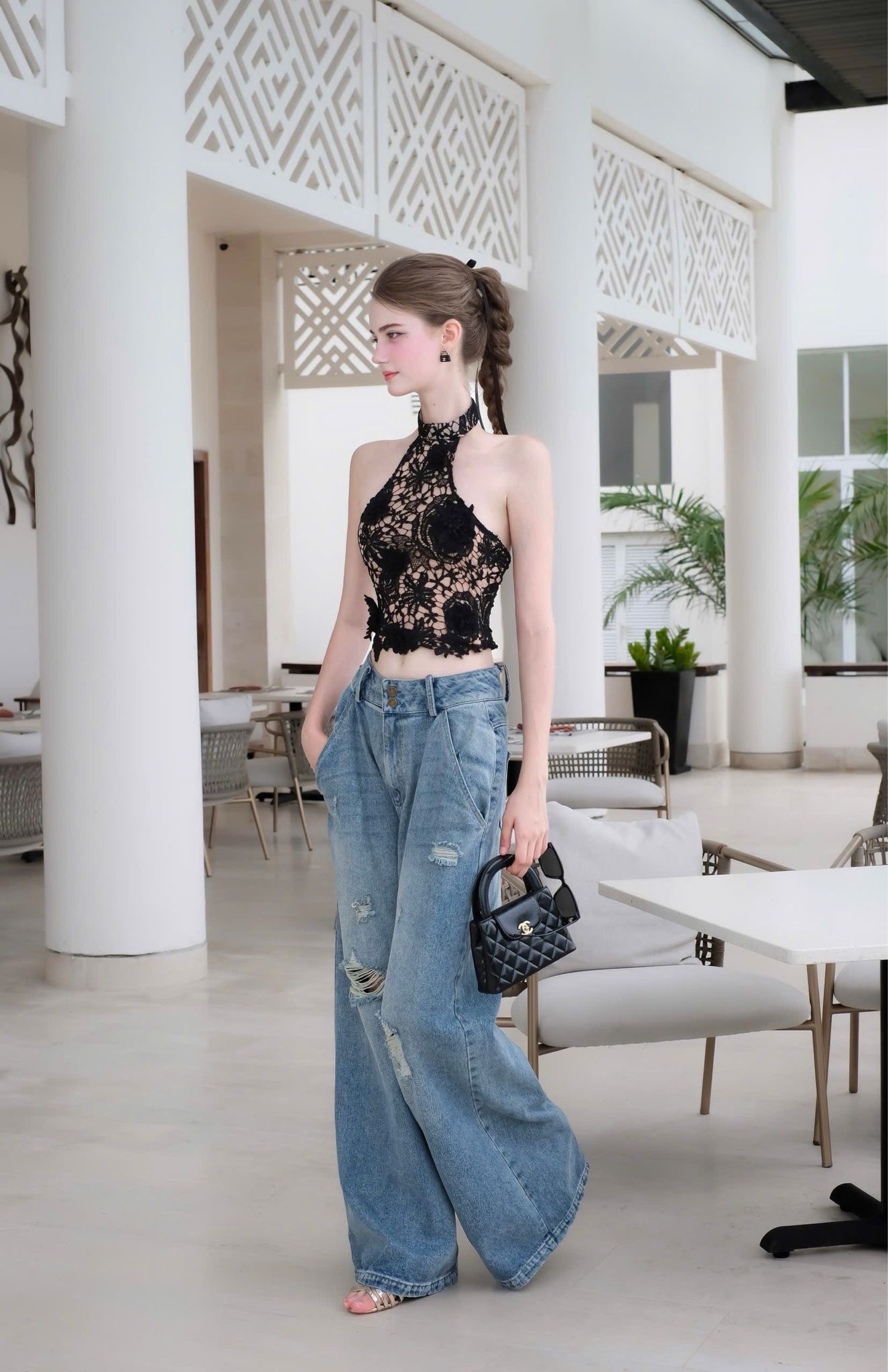 Áo Yếm Ren Kết Hoa