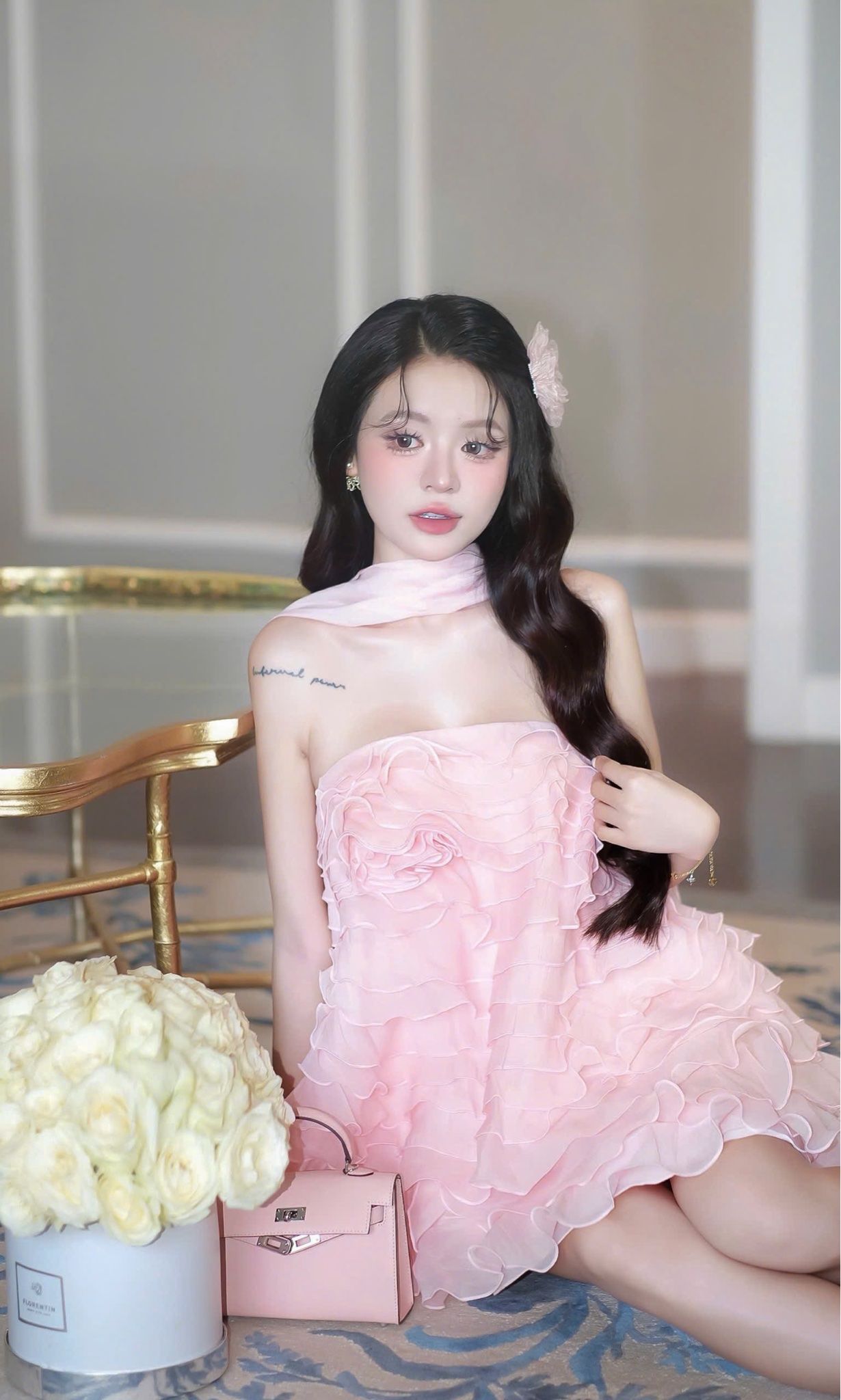 Babydoll Tầng Kèm Choàng