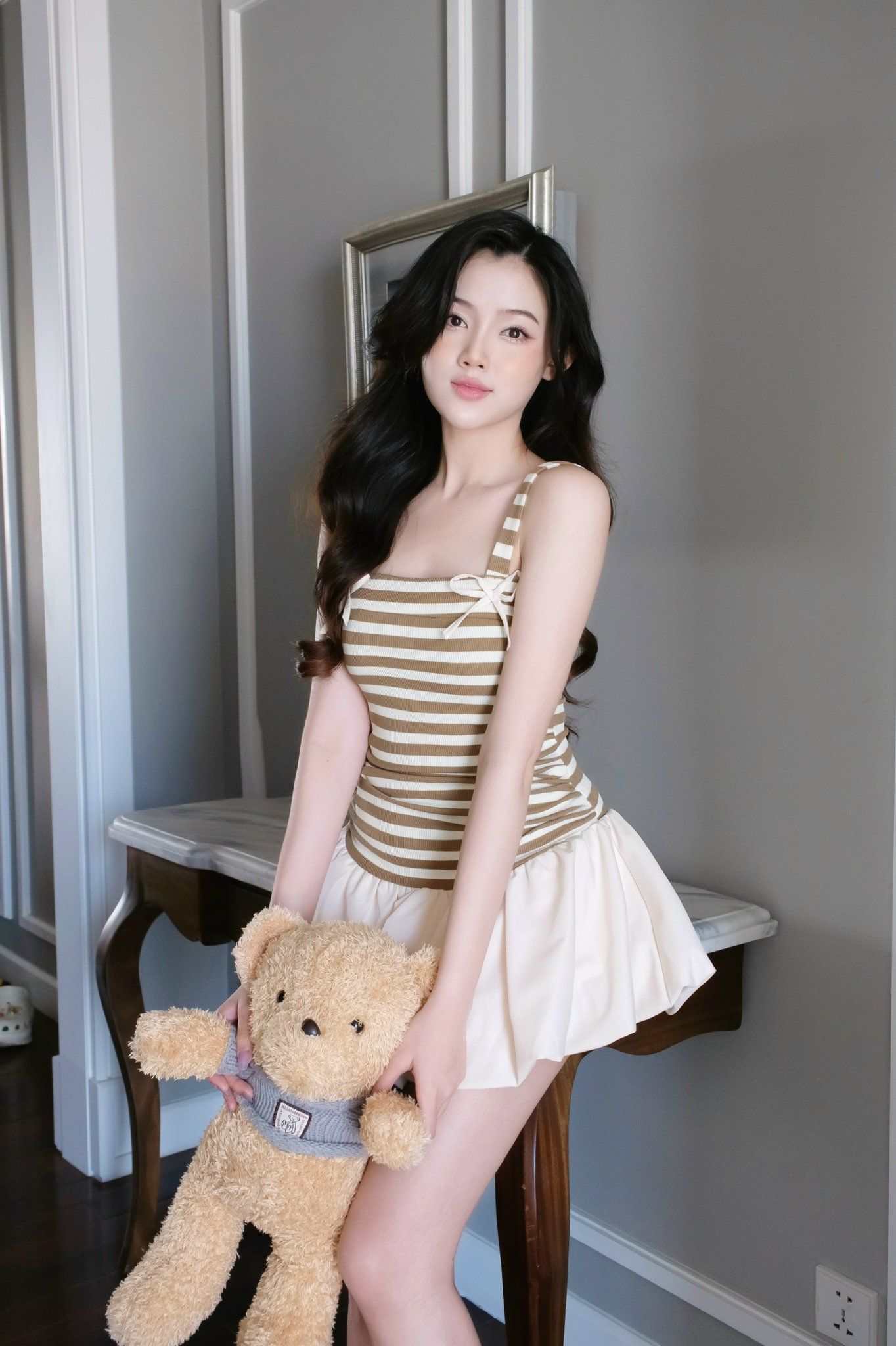 Đầm Thun Sọc Phối Kate