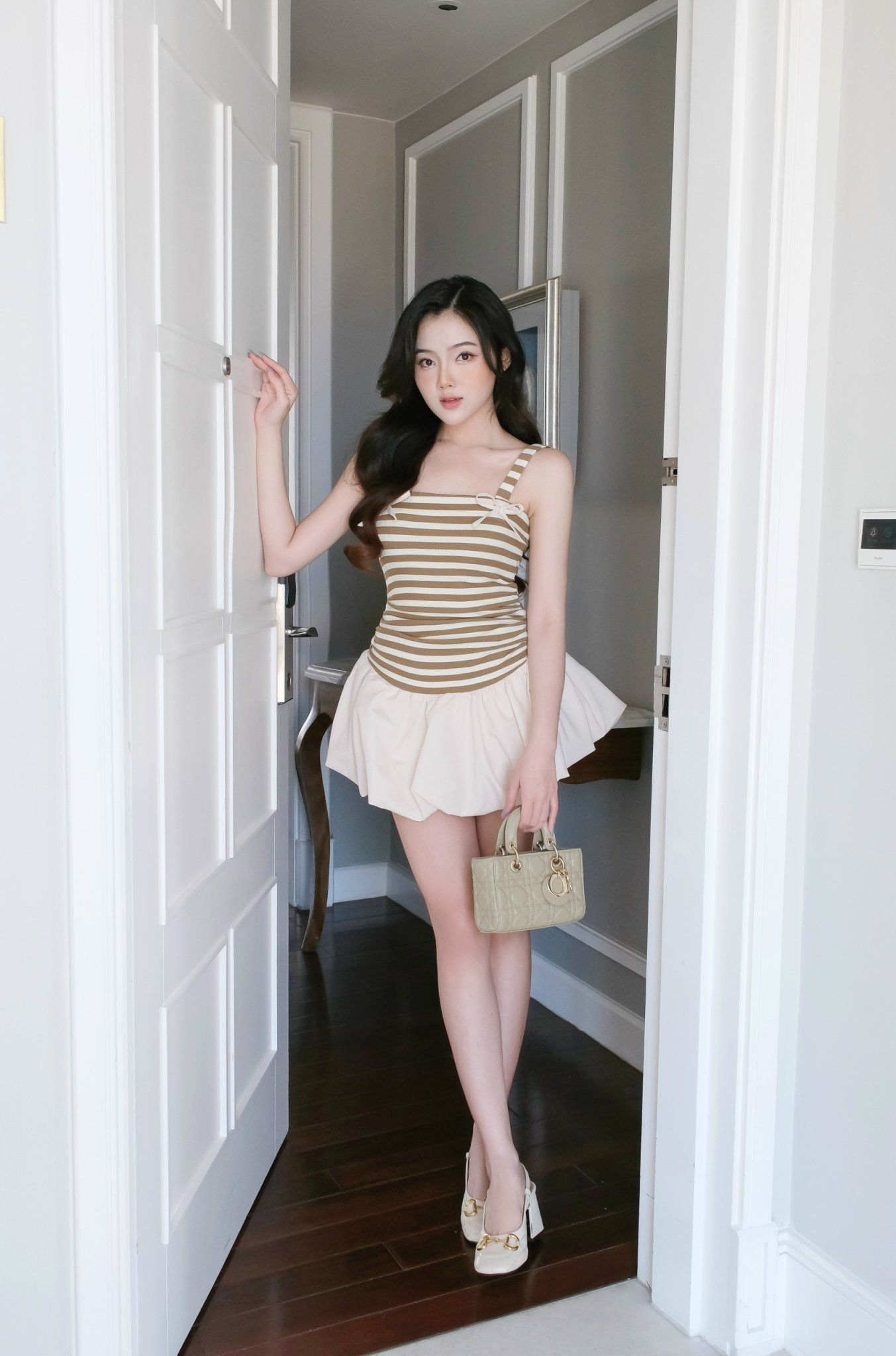 Đầm Thun Sọc Phối Kate