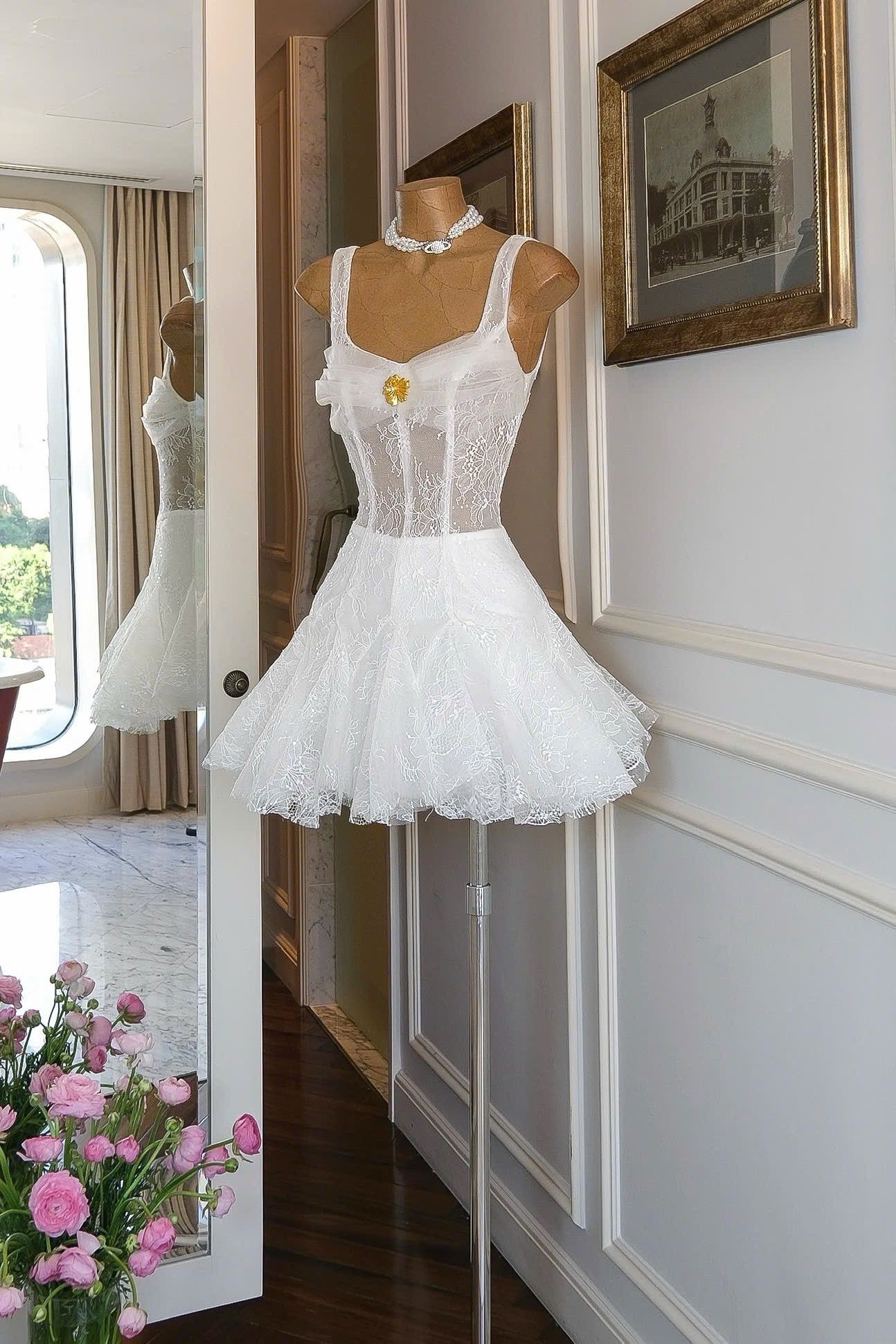 Đầm Lưới Ren 2S Kèm Charm
