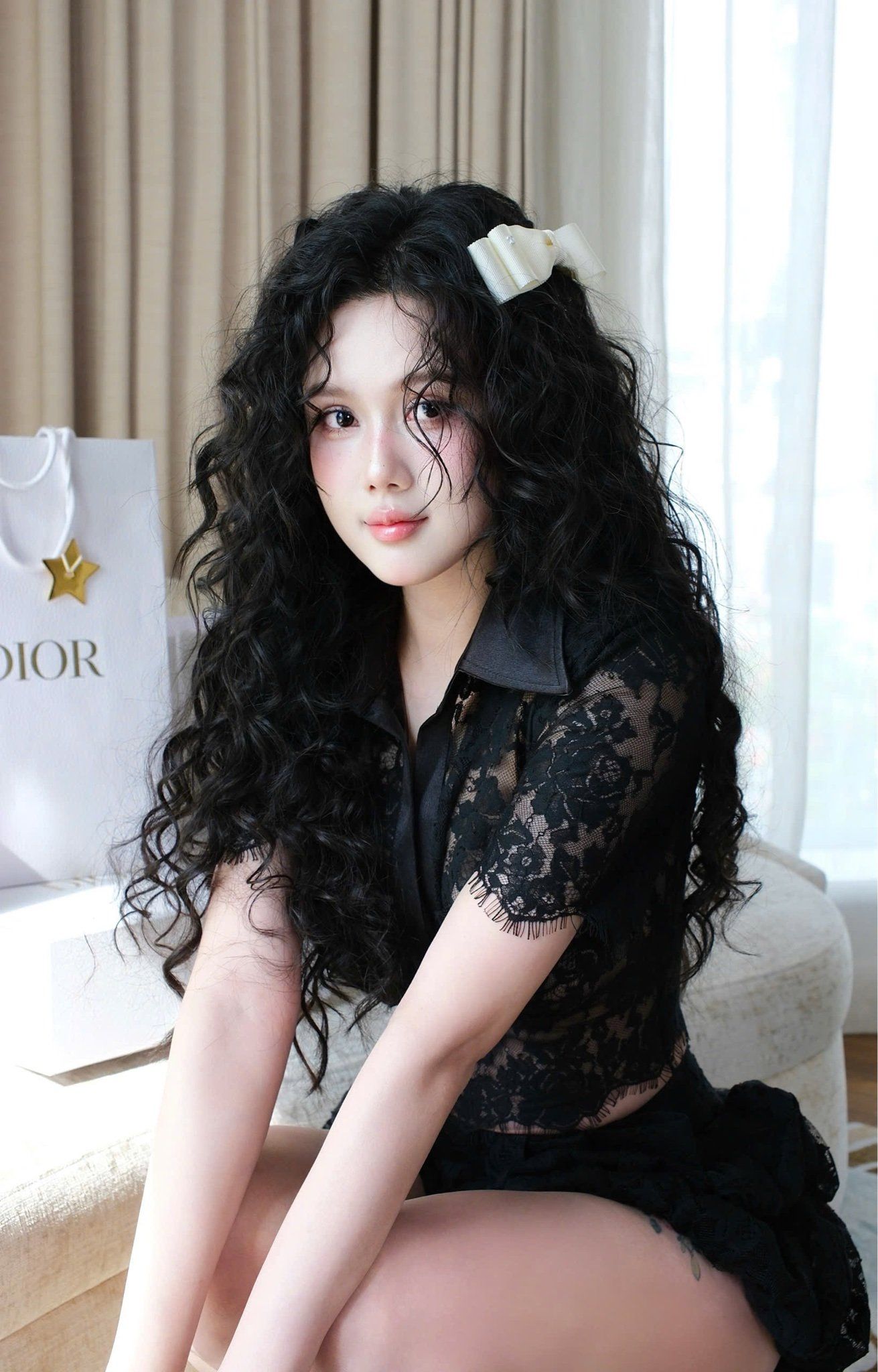 Set Ren Cổ V Cv Nơ