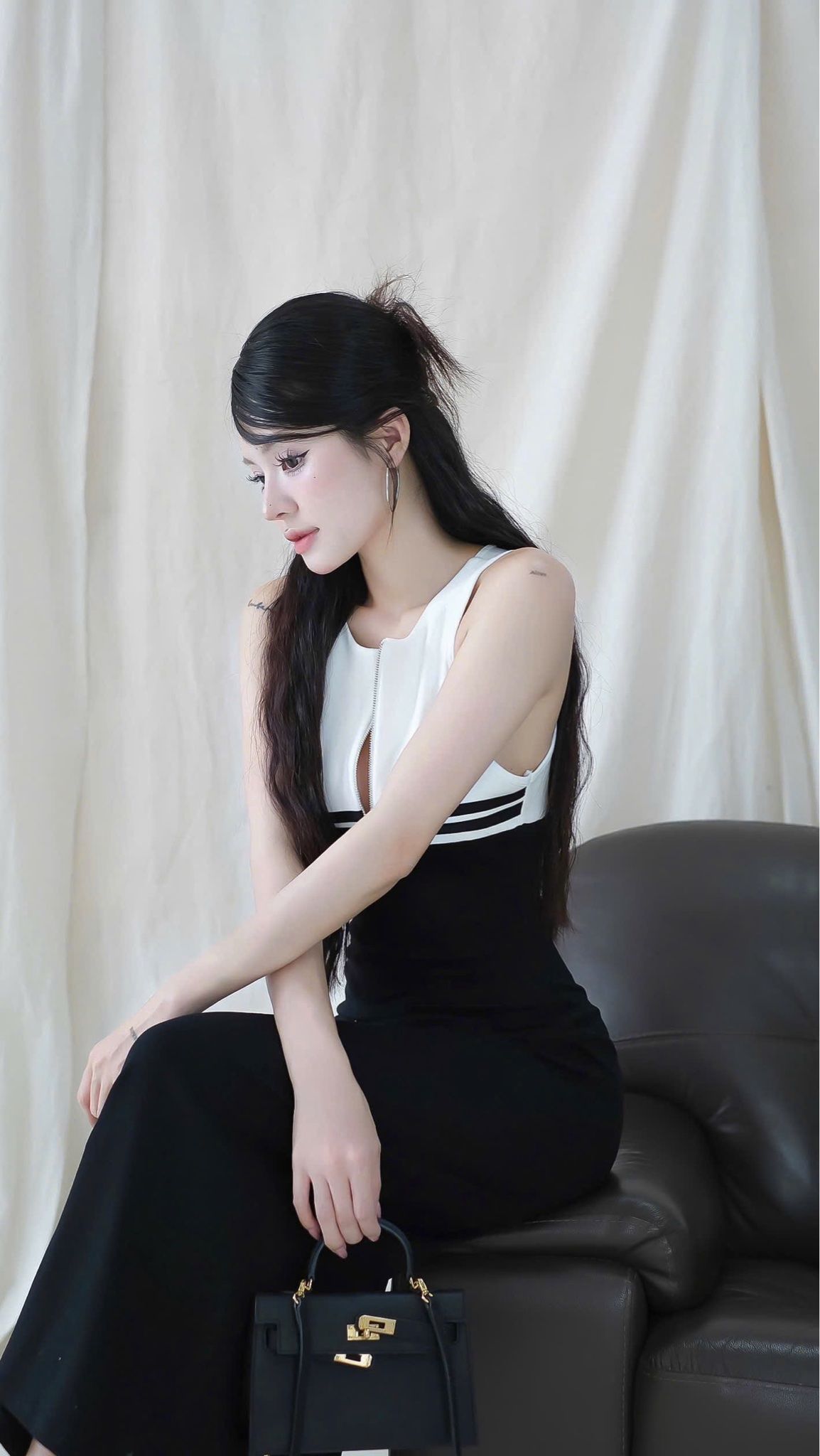 Đầm Thun Balo Khóa Kéo